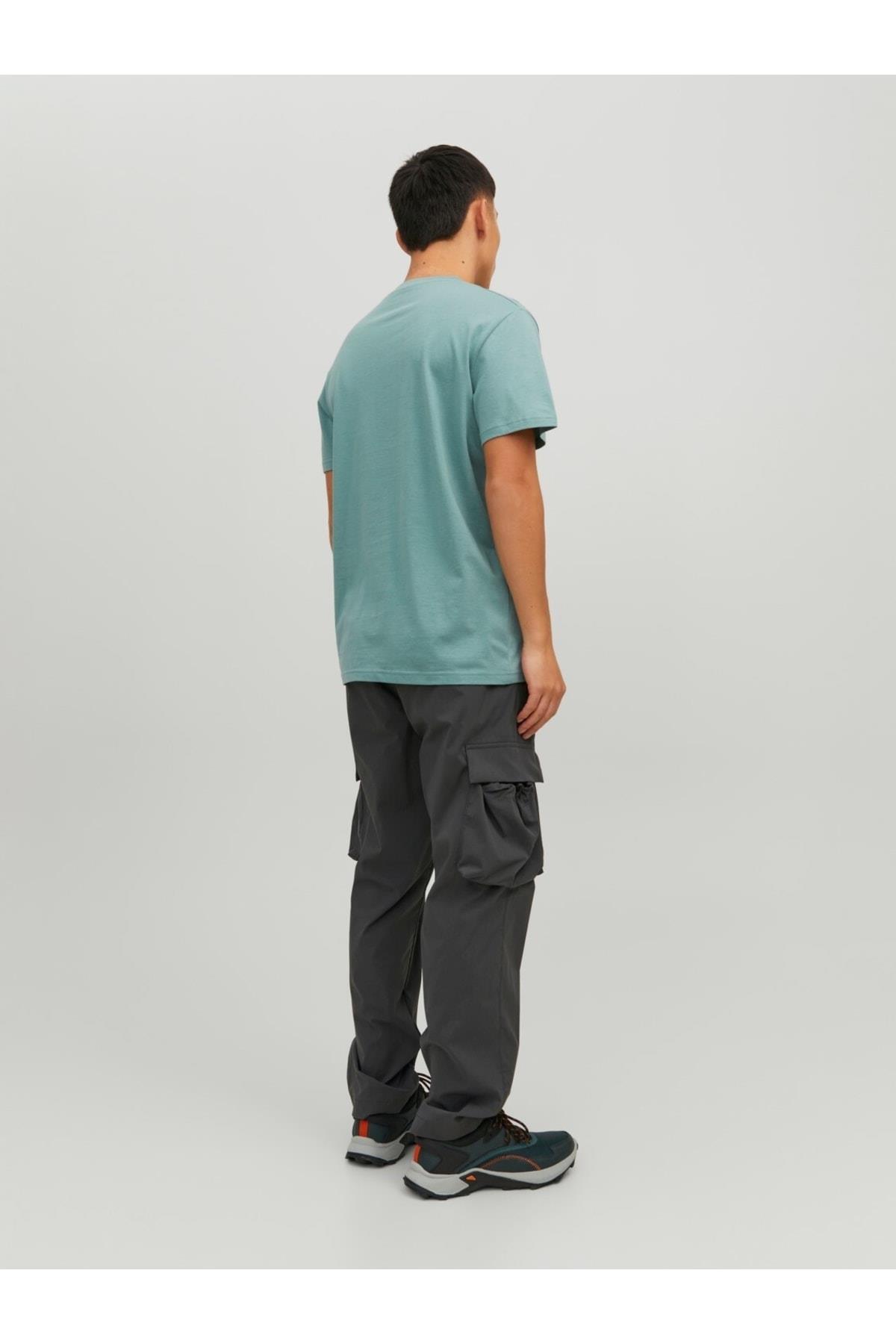 Jack & Jones Erkek T-shirt Hunt Tee Crew Neck 12228391-01 - Jack & Jones - 12228391