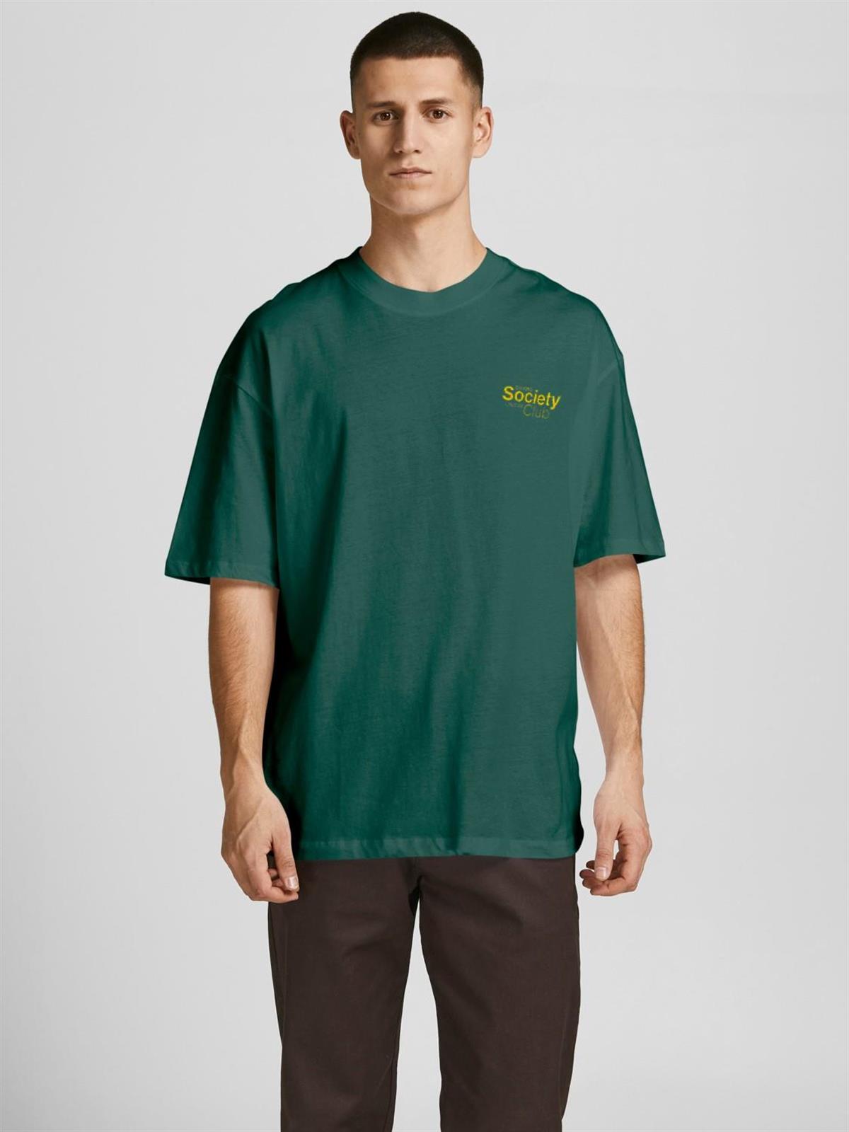 Jack & Jones Erkek T-shirt JORBRINK CLUB PRINT TEE SS CREW NECK 12205144 - Jack & Jones - 12205144