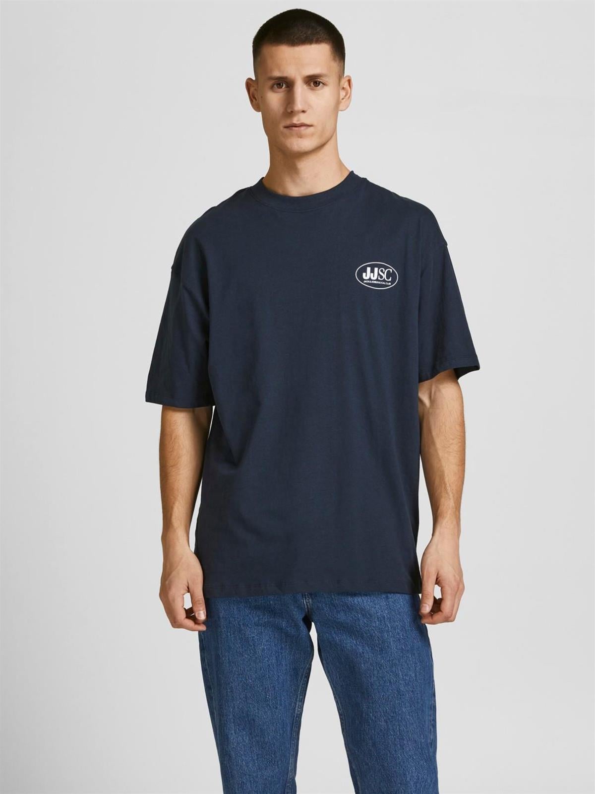 Jack & Jones Erkek T-shirt JORBRINK CLUB PRINT TEE SS CREW NECK 12205144 - Jack & Jones - 12205144