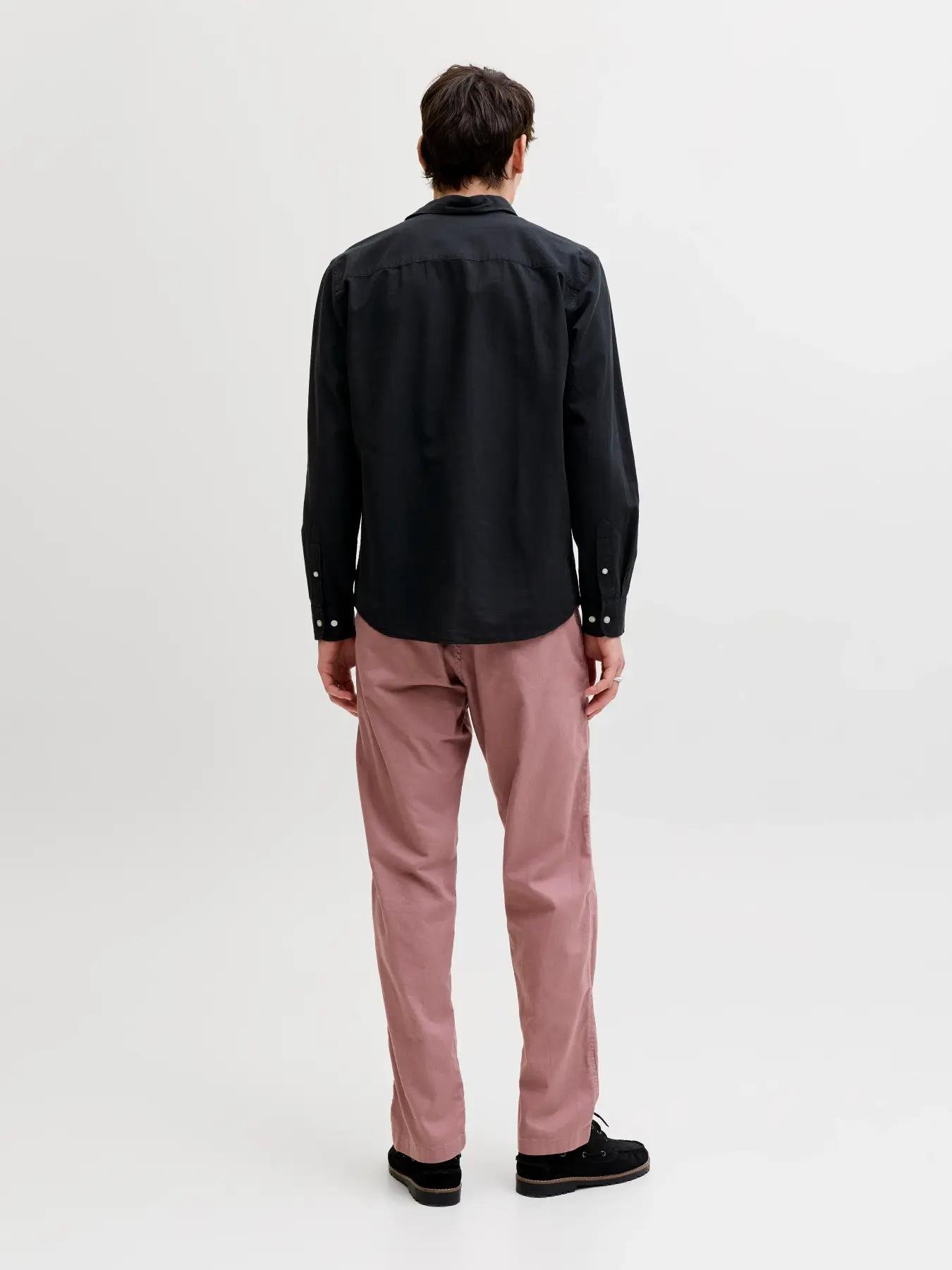 Jack & Jones Erkek Uzun Kollu Siyah Gömlek - 12288595 - Jack & Jones - 12288595-1