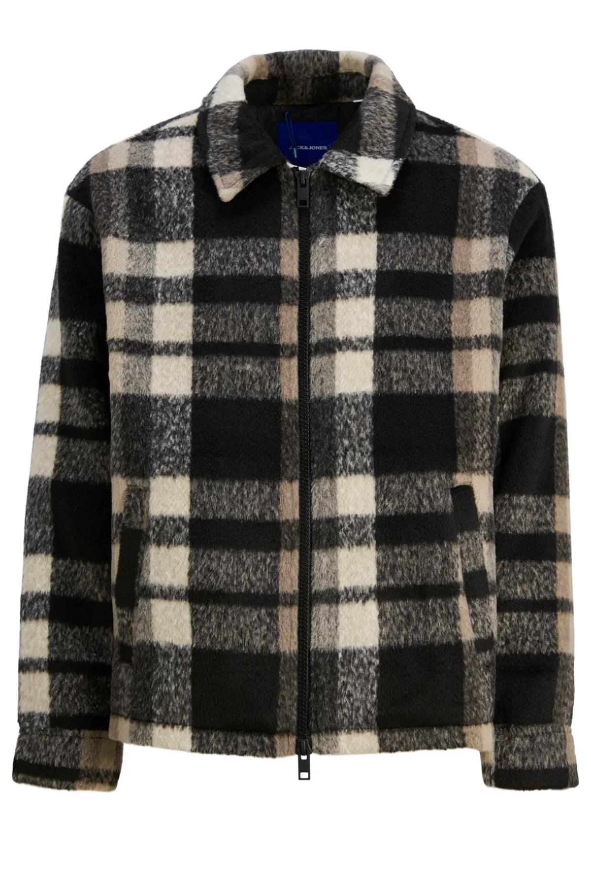 Jack & Jones Erkek Yakalı Jorcole Jacket Ekose Mont Ceket - 12238915 - Jack & Jones - 12238915