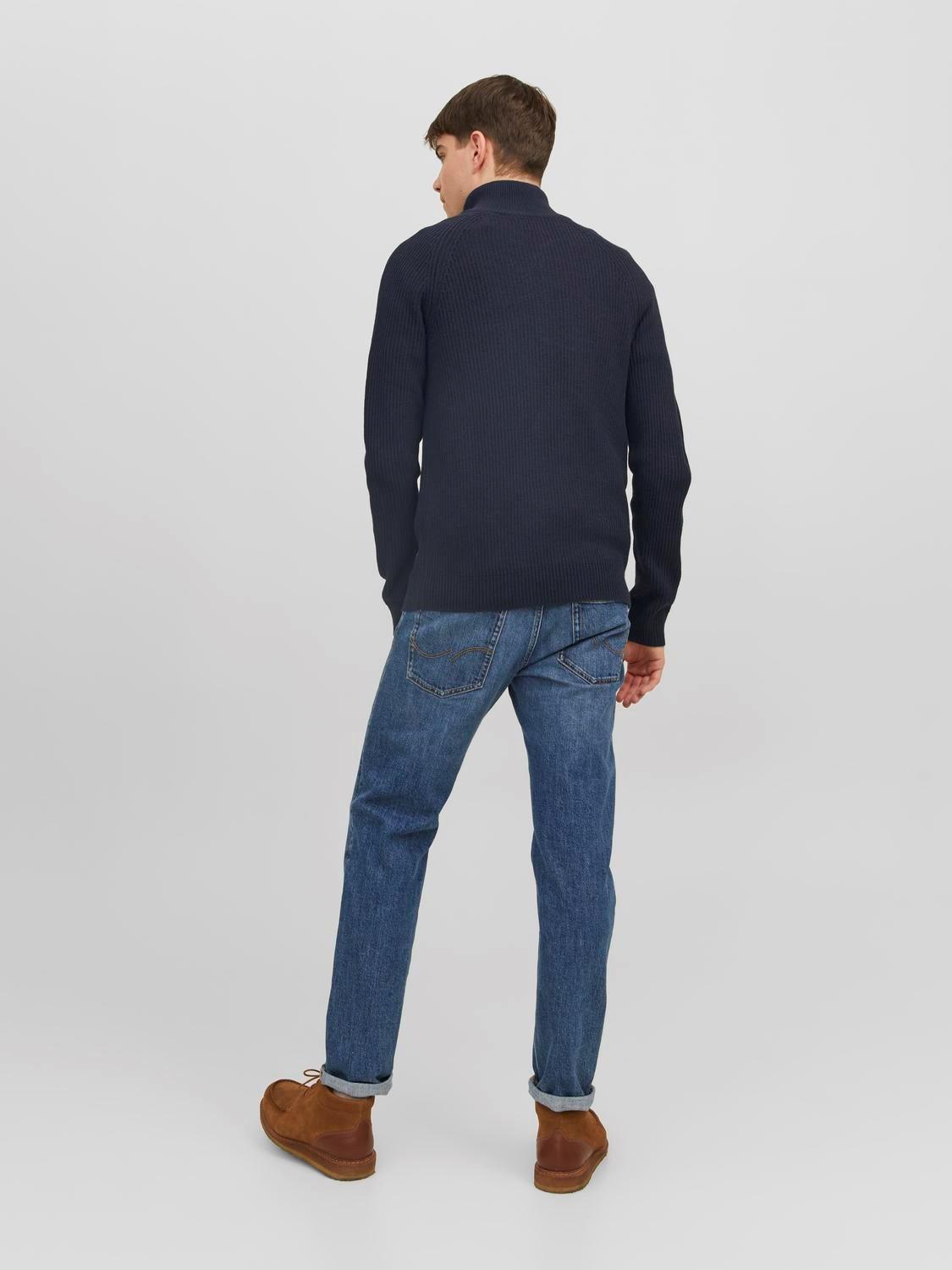 Jack & Jones Erkek Yarım Fermuarlı Boğazlı Kazak - 12236308 - Jack & Jones - 5003051926