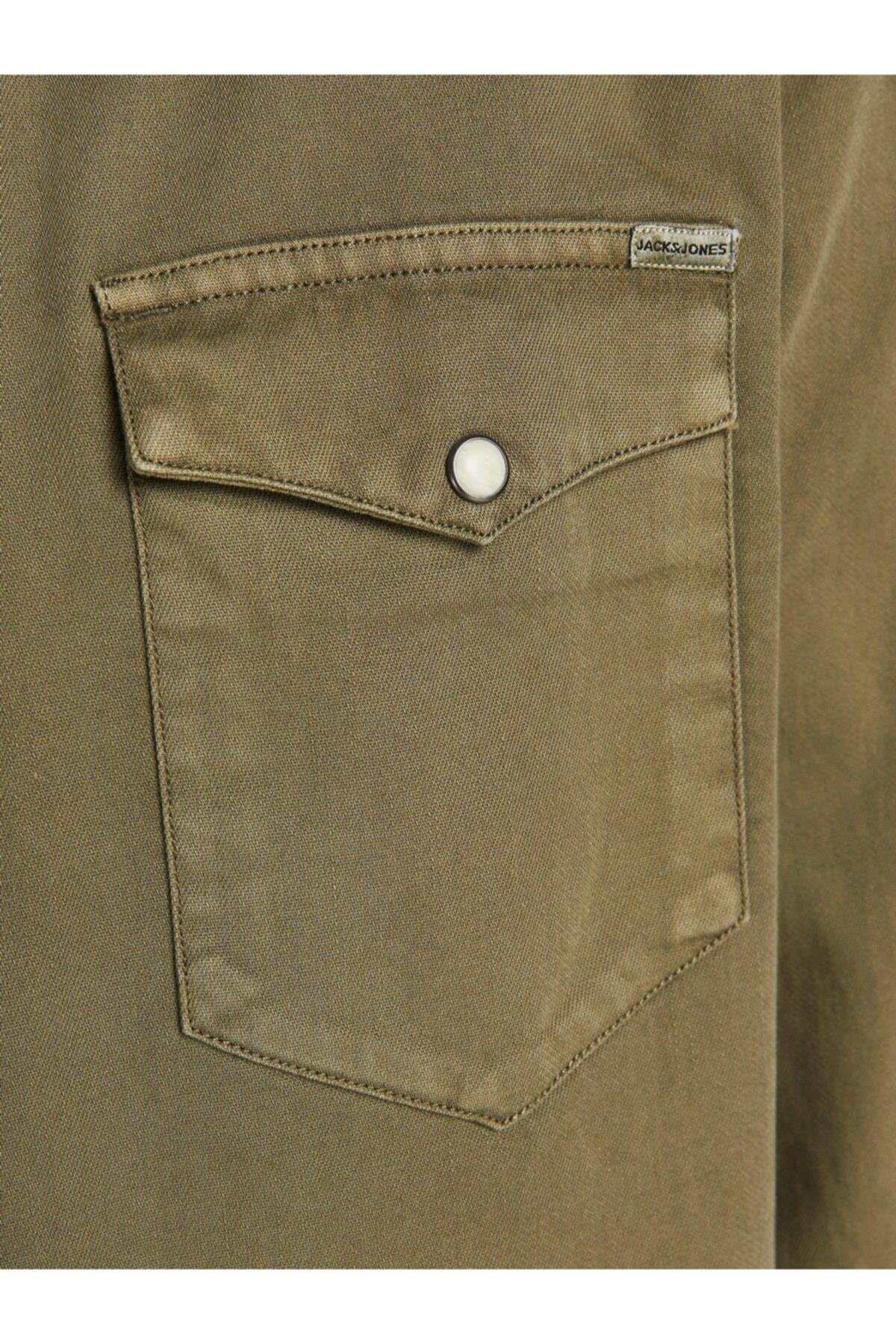 Jack Jones Esherıdan Erkek Jean Gömlek 12138115 - Jack & Jones - 12138115-Forest Nig