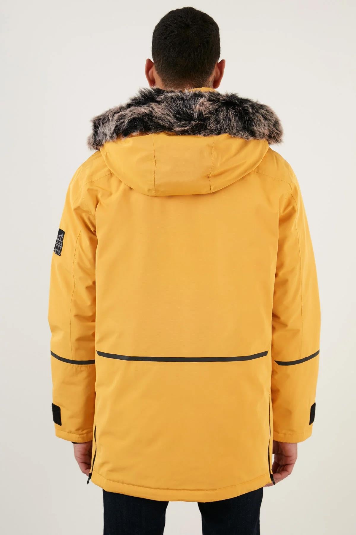 Jack & Jones Exped Parka Fonksiyonel Su Geçirmez Erkek Sarı Parka Mont 12215576-22 - Jack & Jones - 12215576