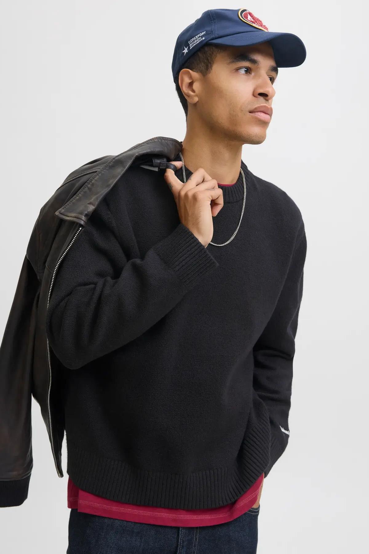 Jack & Jones Jornorrebro Knit Crew Neck Sn Erkek Kazak 12282728 - Jack & Jones - 12282728
