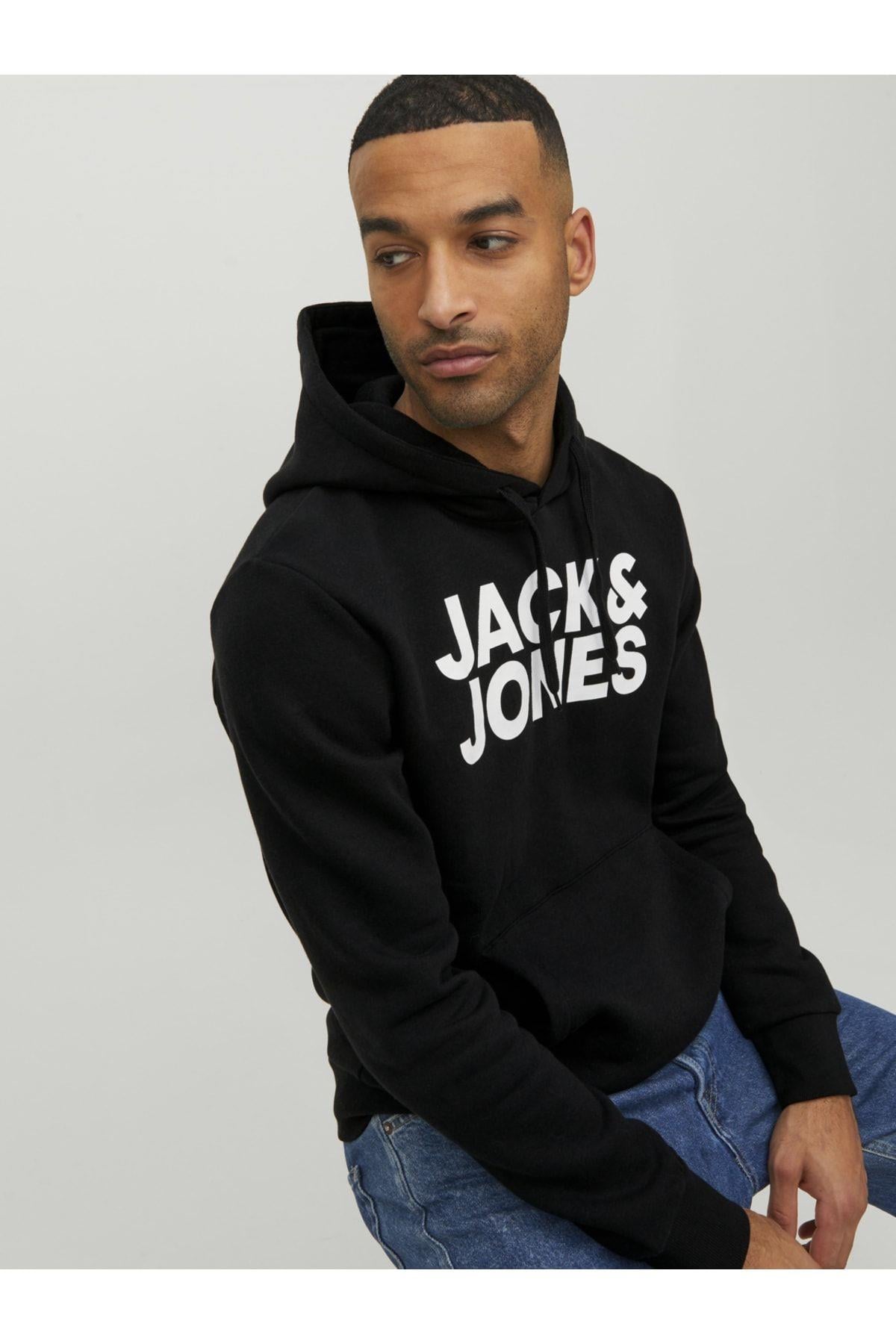 Jack & Jones Logolu Erkek Kapüşonlu Sweatshirt - 12152840 - Jack & Jones - 12152840