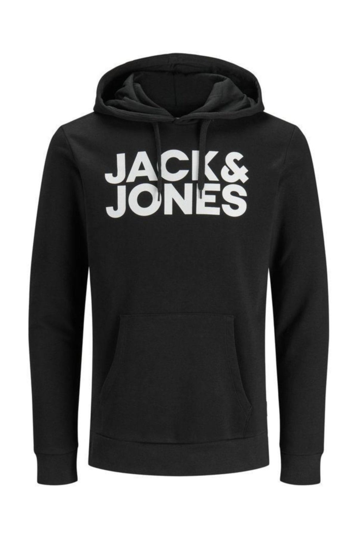 Jack & Jones Logolu Erkek Kapüşonlu Sweatshirt - 12152840 - Jack & Jones - 12152840