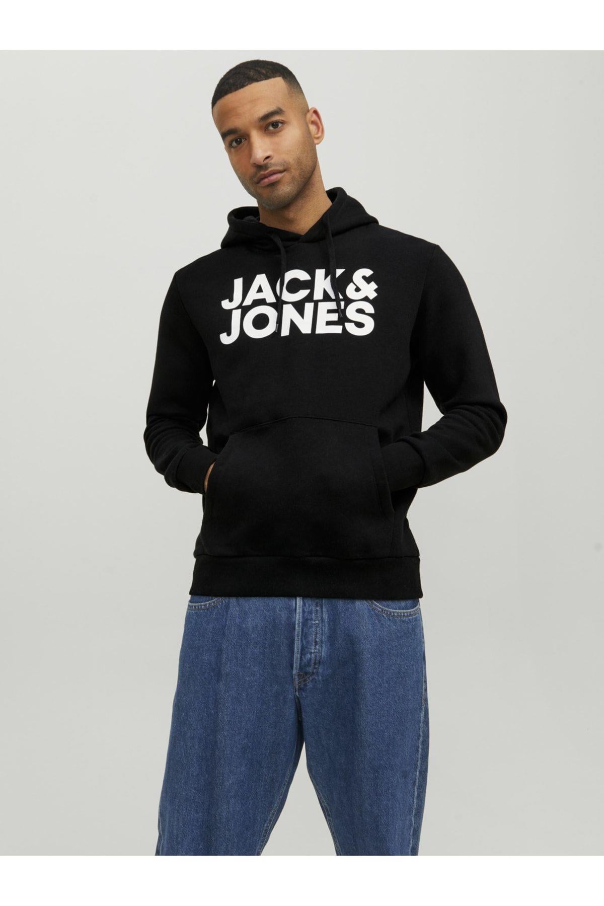 Jack & Jones Logolu Erkek Kapüşonlu Sweatshirt - 12152840 - Jack & Jones - 12152840