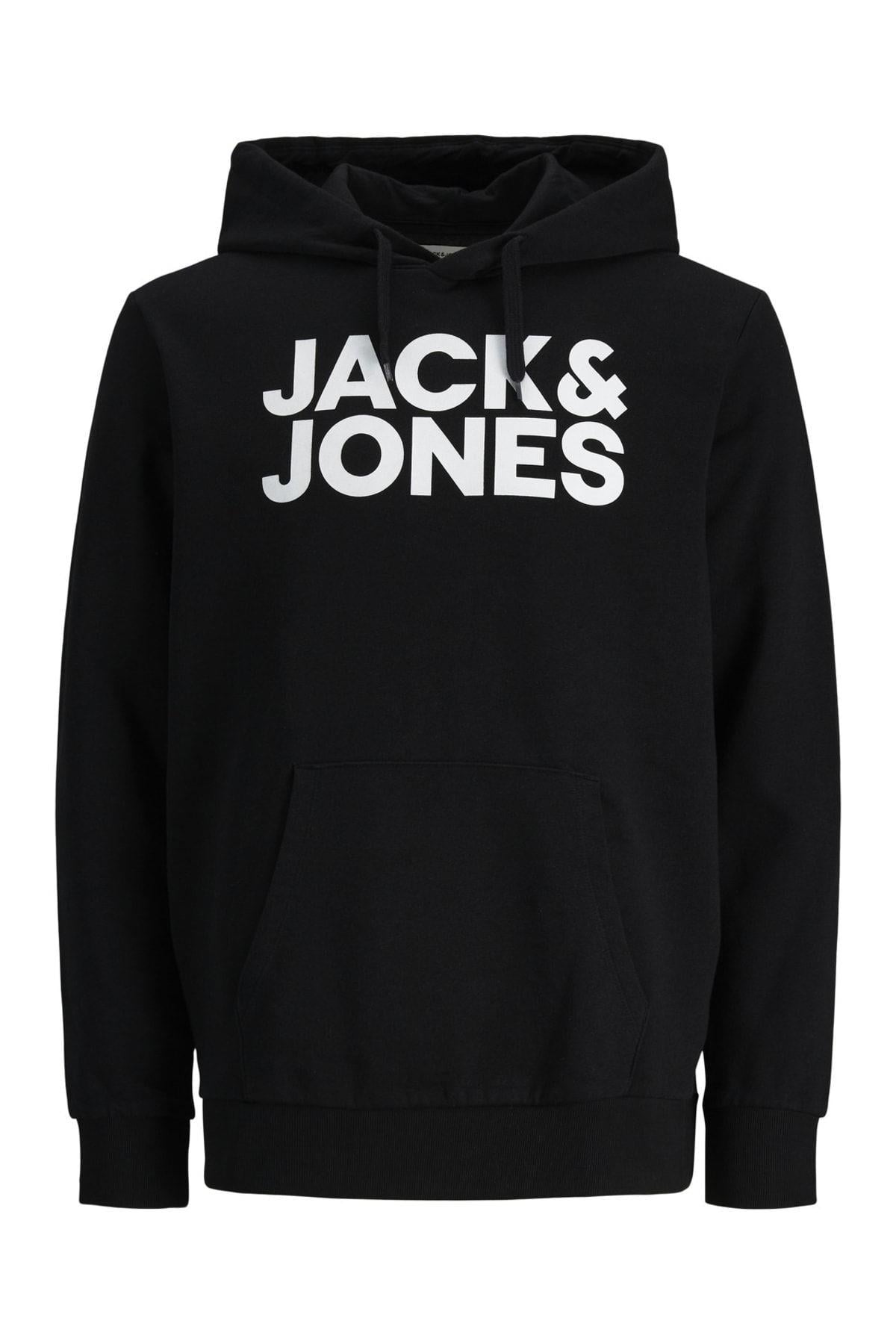 Jack & Jones Logolu Erkek Kapüşonlu Sweatshirt - 12152840 - Jack & Jones - 12152840