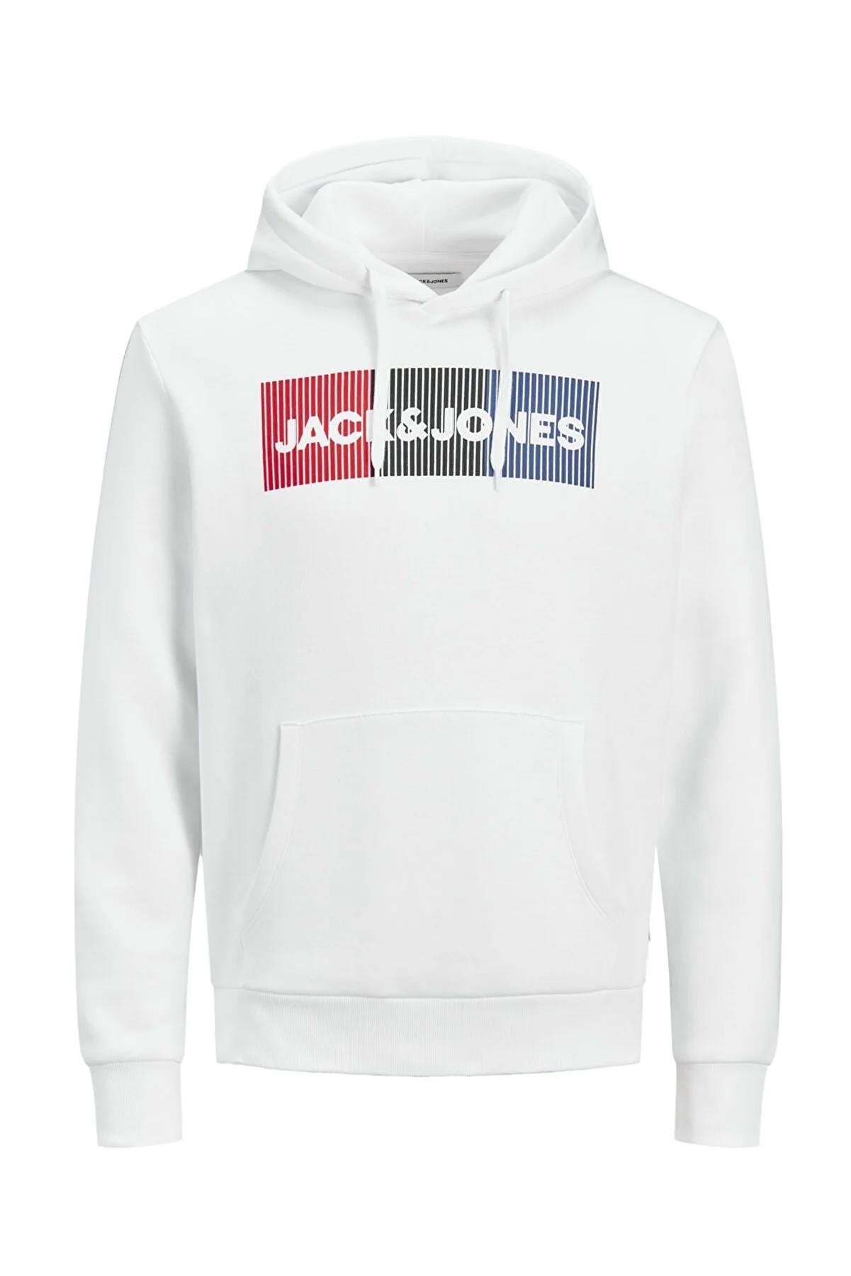 Jack & Jones Logolu Erkek Kapüşonlu Sweatshirt - 12152840 - Jack & Jones - 12152840