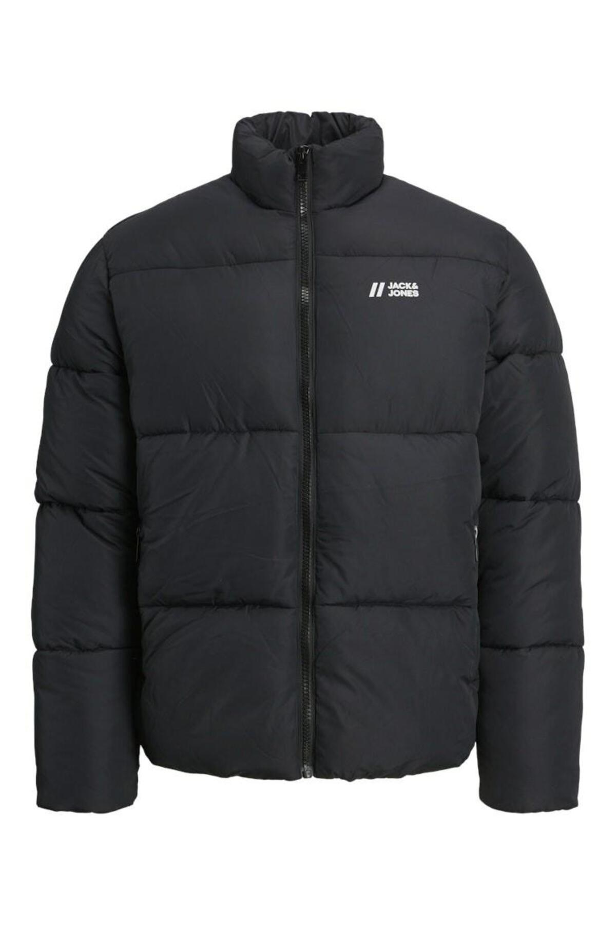 Jack Jones Max Puffer Su itici Erkek Siyah Mont-12238745 - Jack & Jones - 12238745-S