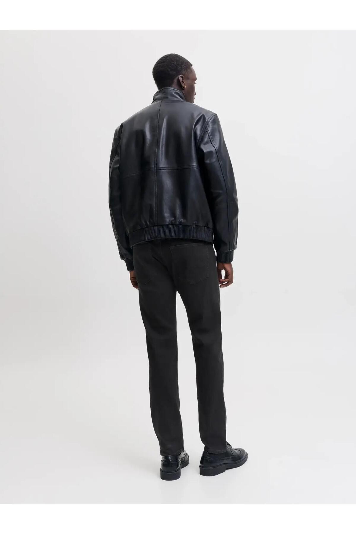 Jack & Jones Mike Erkek Tapered Fit 682 Siyah Kot Pantolon-12300754-B - Jack & Jones - 12300754-B