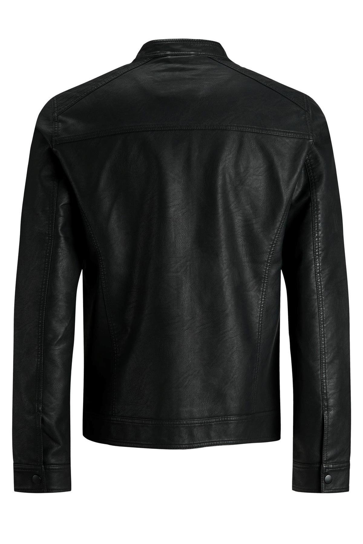 Jack & Jones Siyah Deri Ceket - 12182461 - Jack & Jones - 12182461