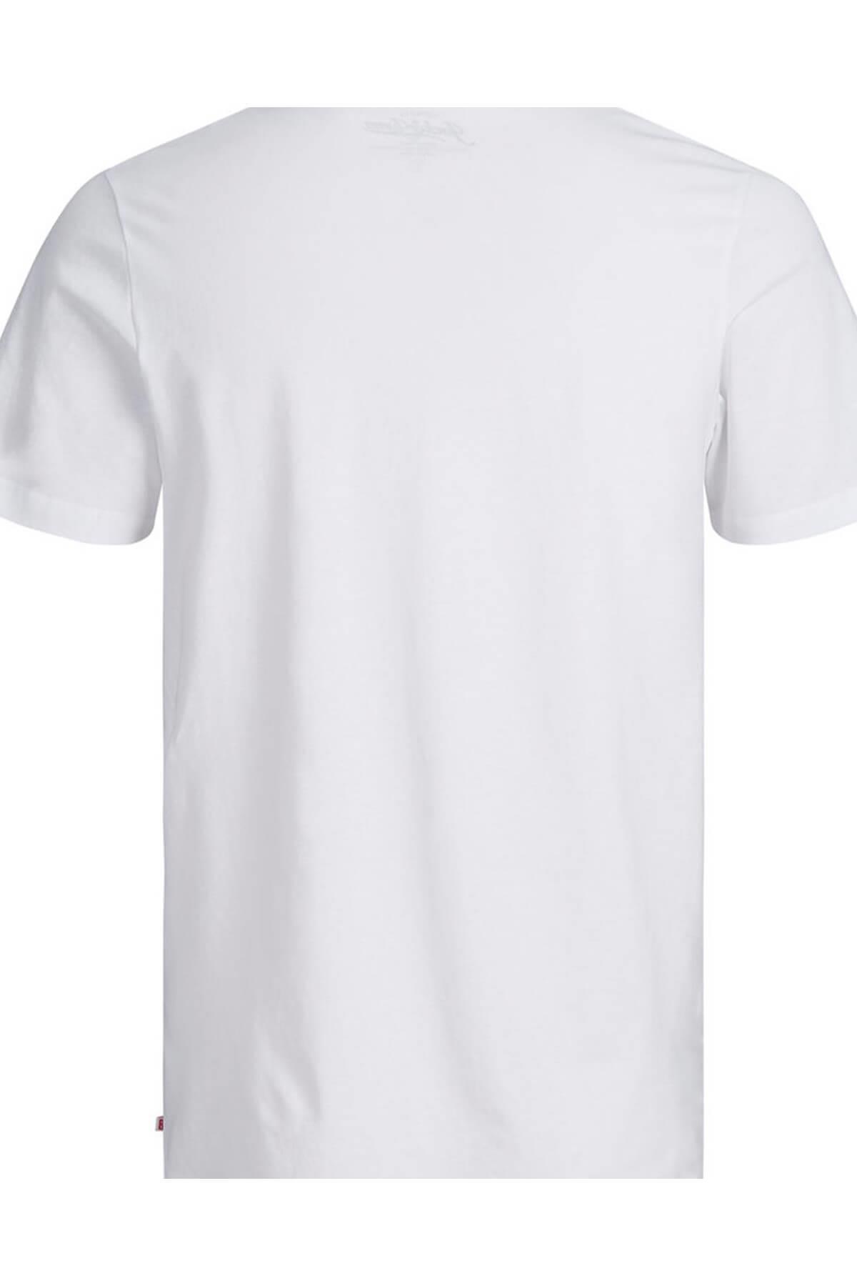 Jack & Jones T-Shirt Jjeplain V Neck 12136713-WHT - Jack & Jones - 12136713