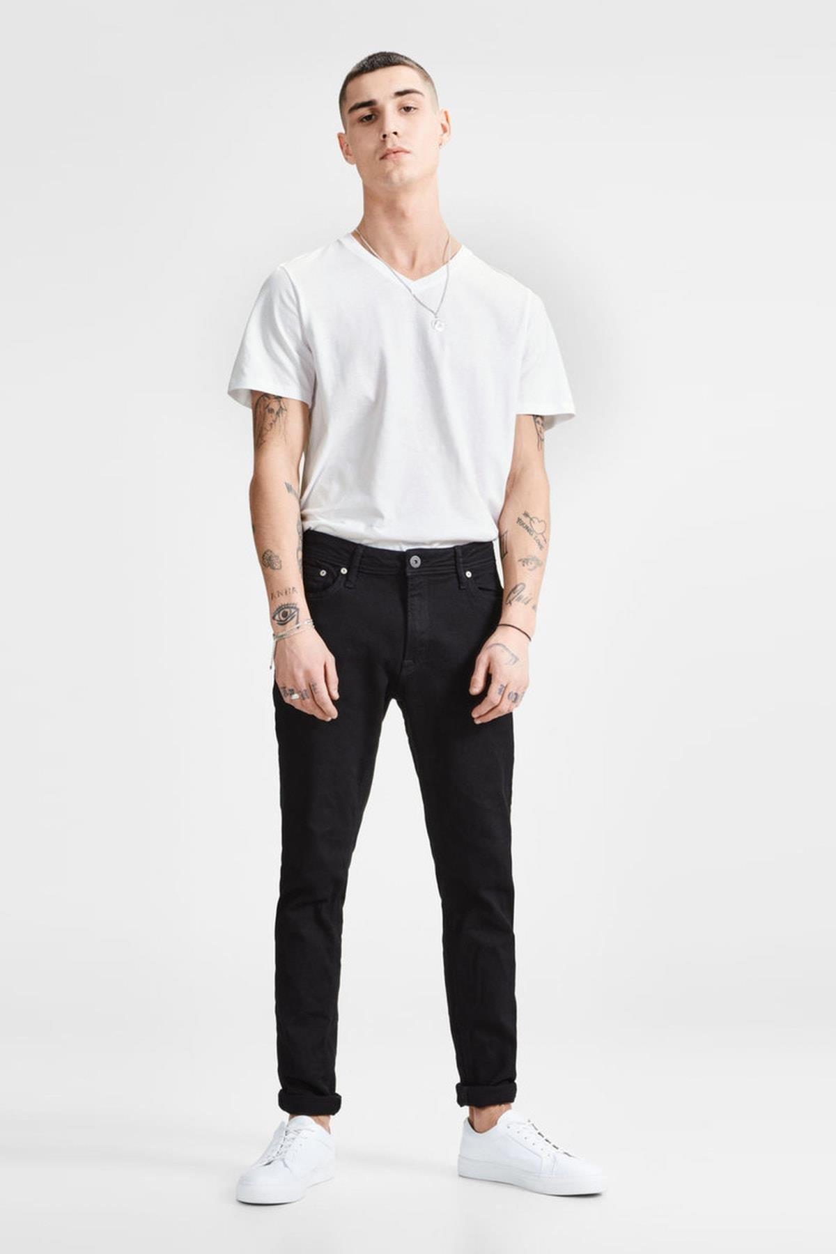 Jack & Jones T-Shirt Jjeplain V Neck 12136713-WHT - Jack & Jones - 12136713