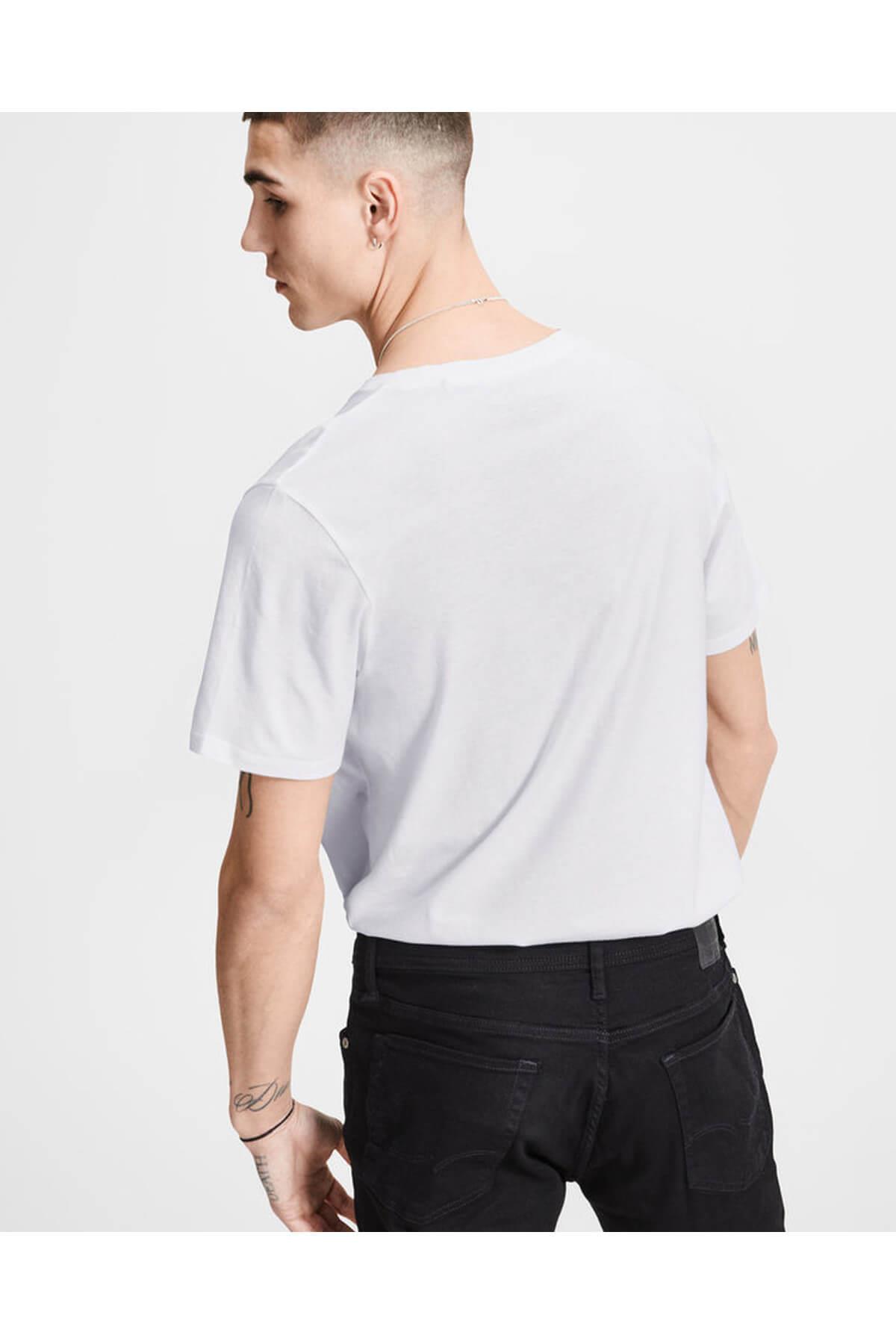 Jack & Jones T-Shirt Jjeplain V Neck 12136713-WHT - Jack & Jones - 12136713