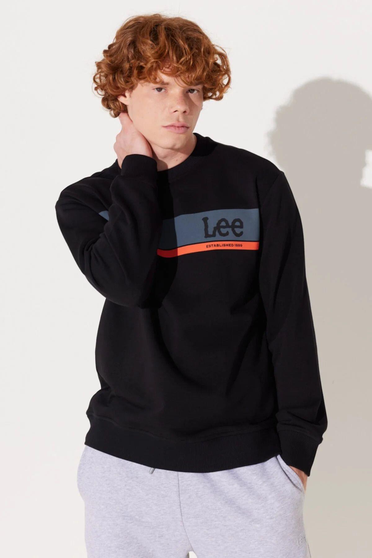 Lee Bisiklet Yaka Regular Fit Erkek Sweatshirt - L232501 - Lee - L232501