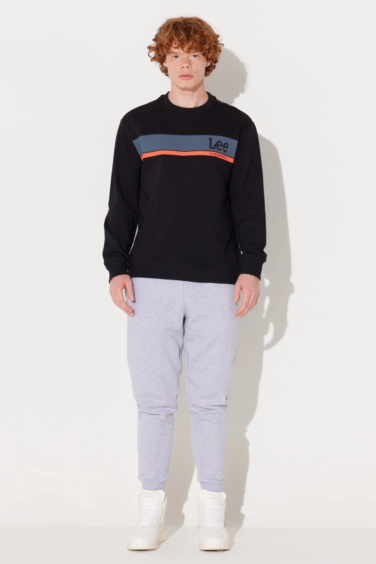 Lee Bisiklet Yaka Regular Fit Erkek Sweatshirt - L232501 - Lee - L232501