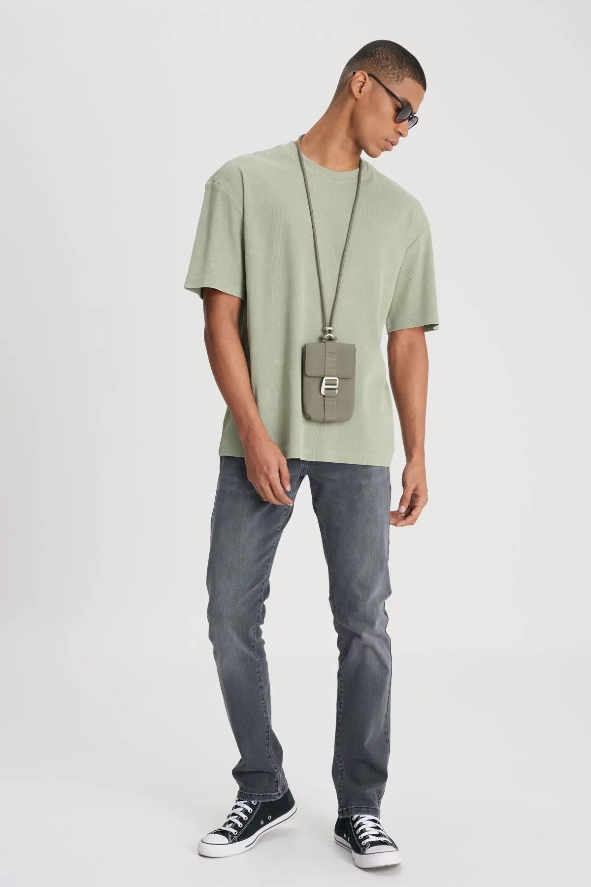 Lee Erkek Loose Fit Rahat Kesim Bisiklet Yaka Mint Yeşili Tişört - L241569 - Lee - L241569