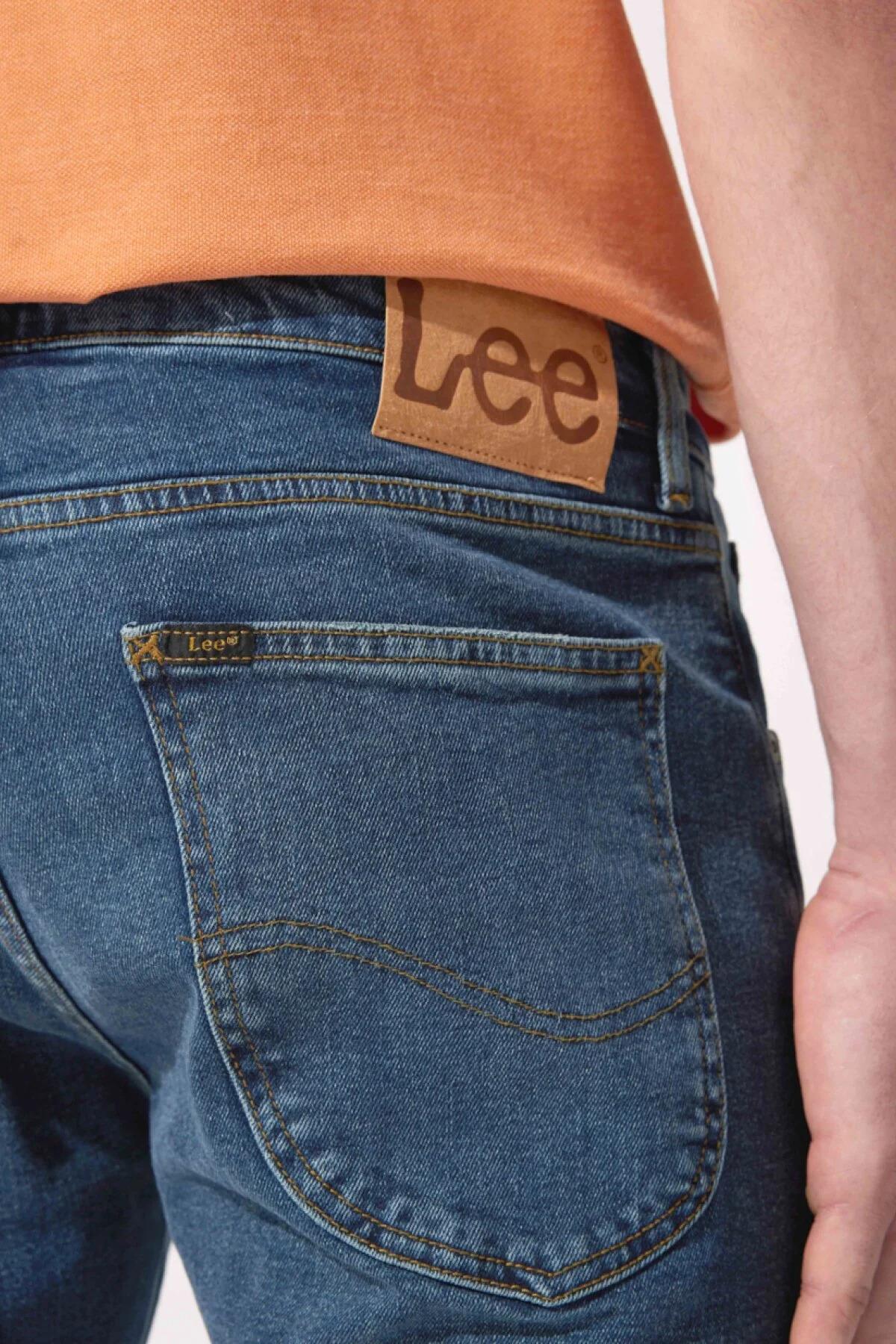 Lee Erkek Luke Slim Fit Dar Kesim Mavi Esnek Jean Kot Pantolon - L719043XT - Lee - L719043XT