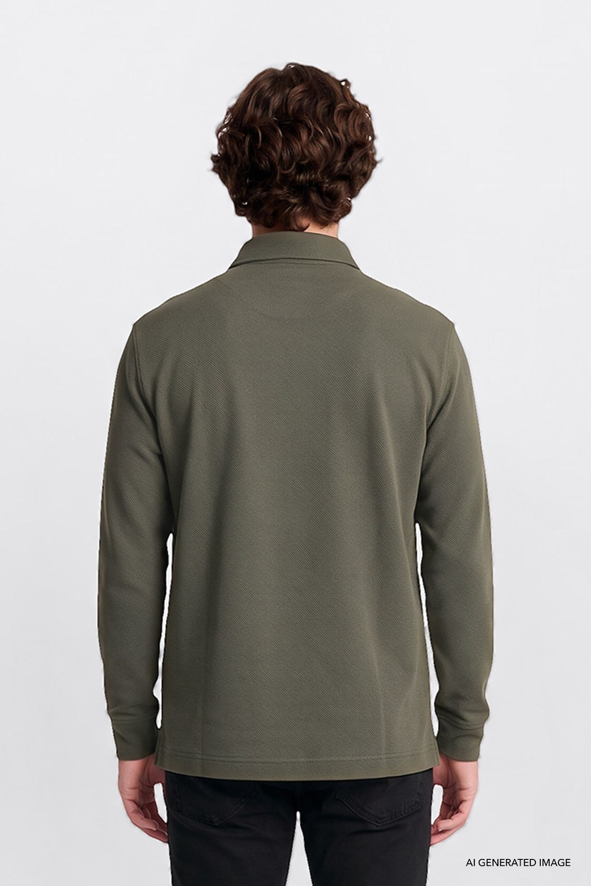 Lee Erkek Pamuklu Regular Fit Yarım Fermuar Logo Sweatshirt-L2620159 - Lee - L2620159