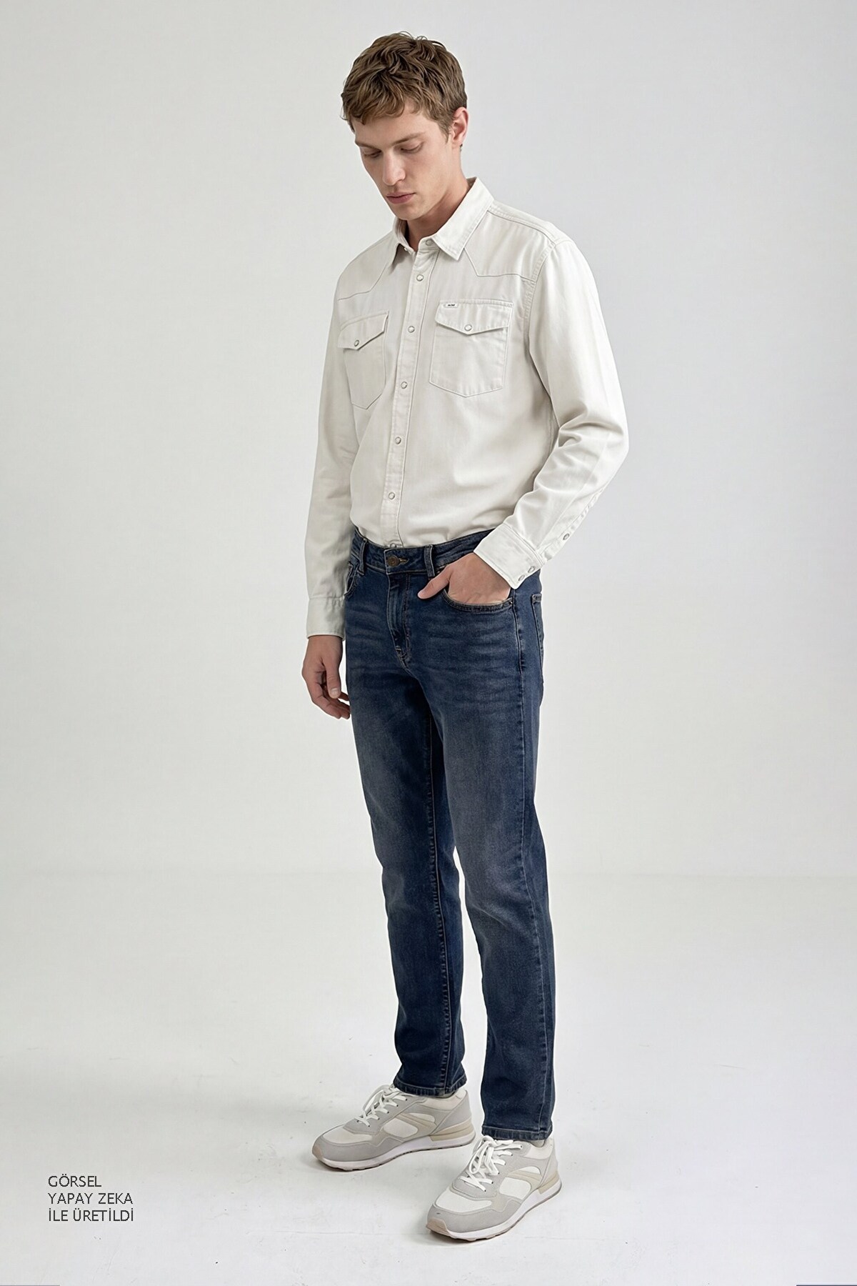 Lee Erkek Regular Fit Bej Western Kot Gömlek - ML241514614  - Lee - 5003317557