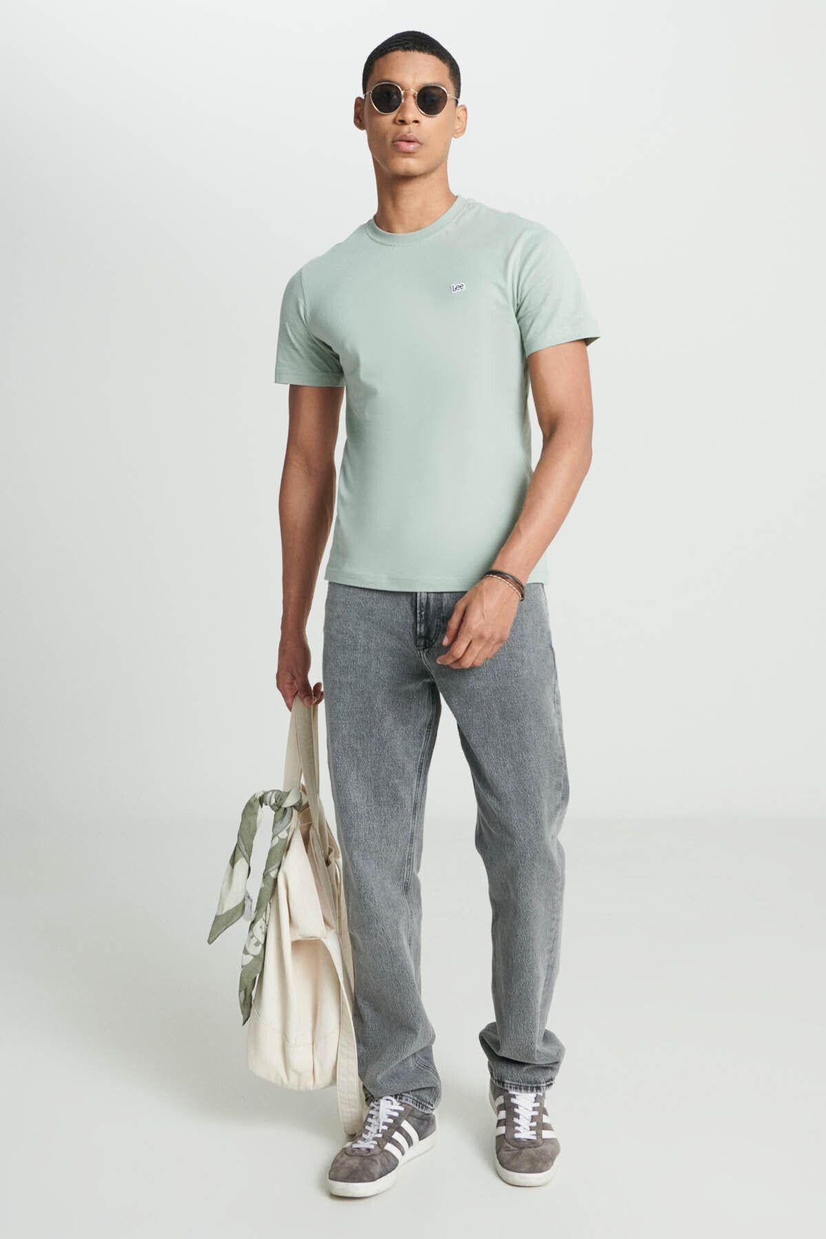 Lee Erkek Regular Fit Bisiklet Yaka Mint Yeşili T-Shirt - L60UFQ303 - Lee - L60UFQ303