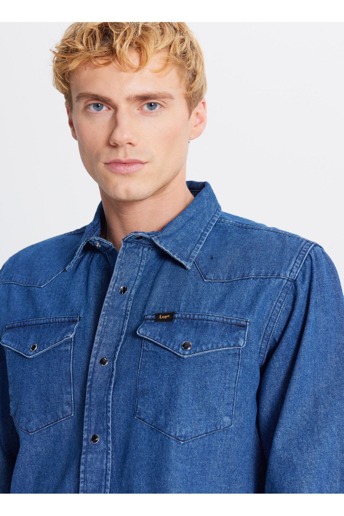 LEE ERKEK Regular Fit  ML241513927 Mavi Denim Gömlek - 5003317518  - Lee - 5003317518