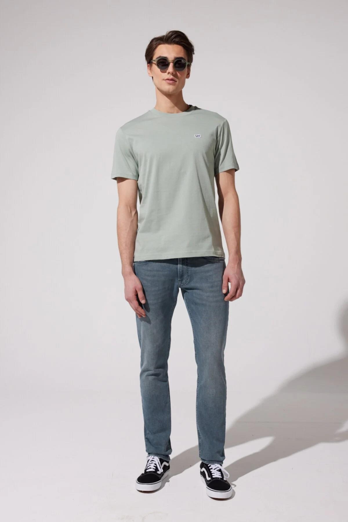 Lee Erkek Regular Fit Normal Kesim %100 Pamuk Bisiklet Yaka Mint Yeşili Tişört L60UFQ303 - Lee - L60UFQ303