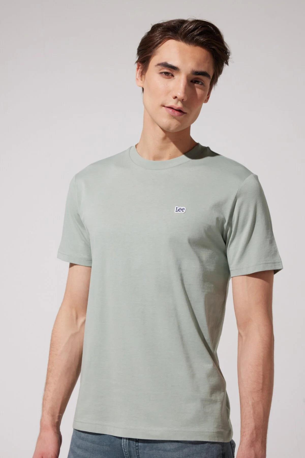 Lee Erkek Regular Fit Normal Kesim %100 Pamuk Bisiklet Yaka Mint Yeşili Tişört L60UFQ303 - Lee - L60UFQ303