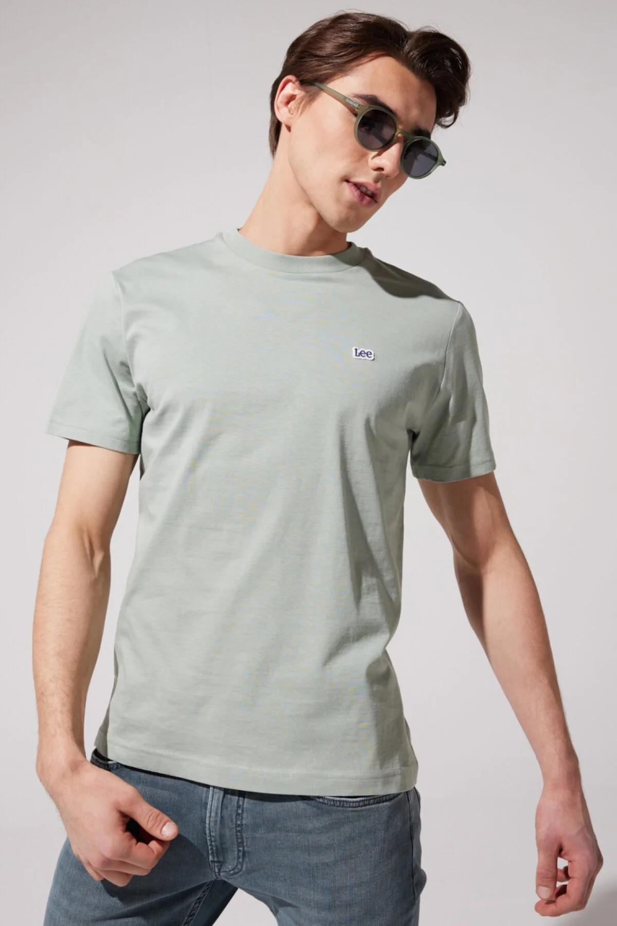 Lee Erkek Regular Fit Normal Kesim %100 Pamuk Bisiklet Yaka Mint Yeşili Tişört L60UFQ303 - Lee - L60UFQ303