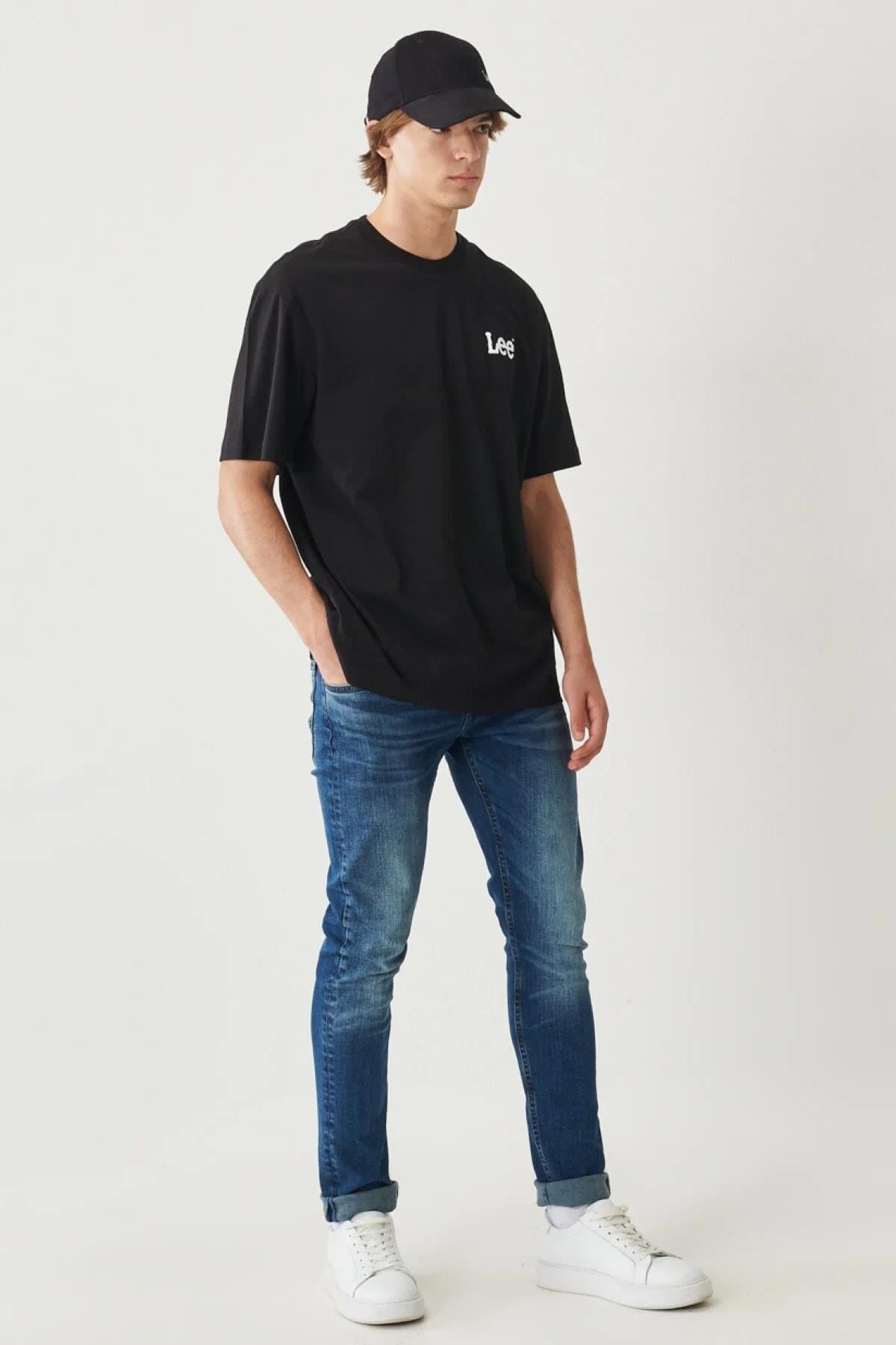Lee Erkek Regular Fit Pamuklu Bisiklet Yaka T-shirt - LL04FQ001 - Lee - LL04FQ001