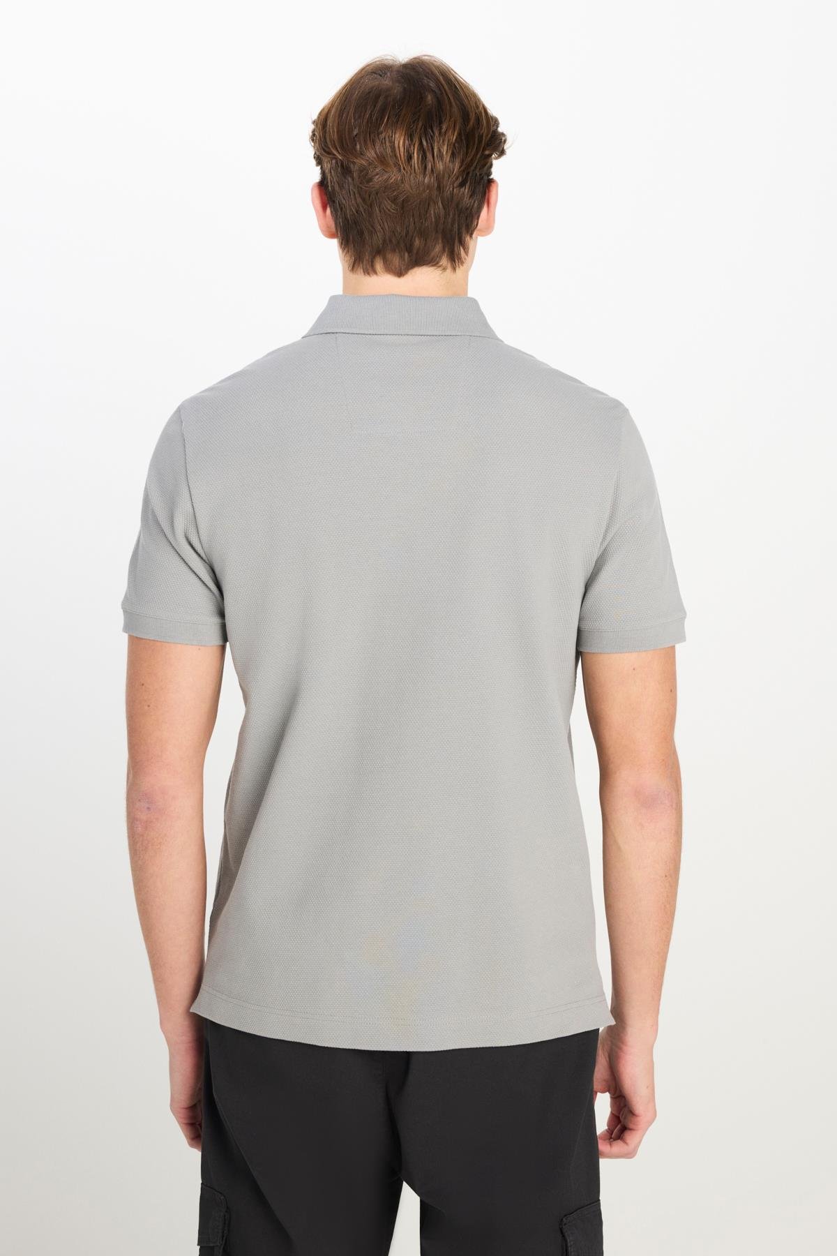 Lee Erkek Regular Fit Pamuklu Gri Polo Yaka T-Shirt - L2510551035 - Lee - L2510551035