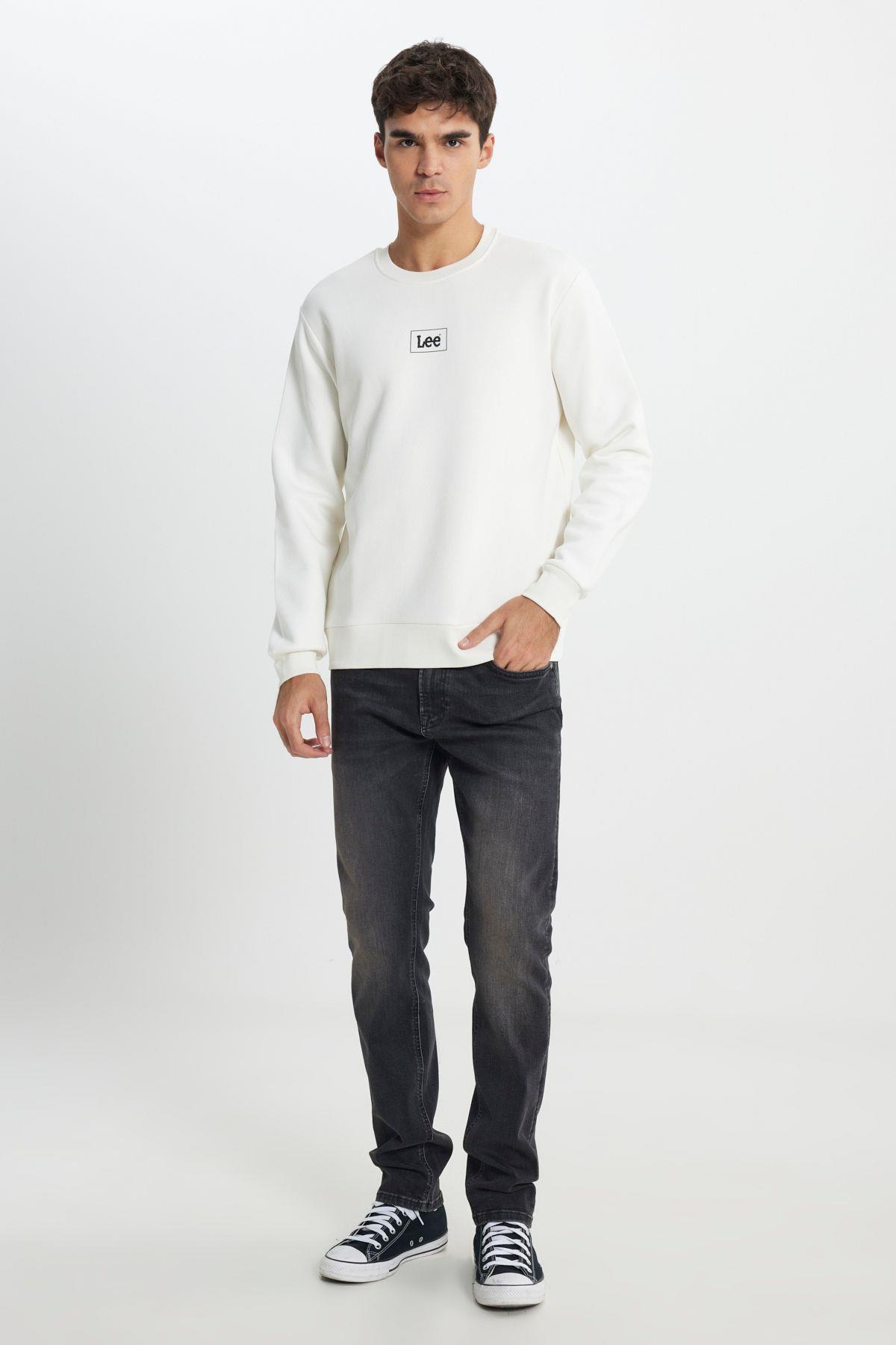 Lee Erkek Regular Fit Sıfır Yaka Sweatshirt - L212299 - Lee - L212299
