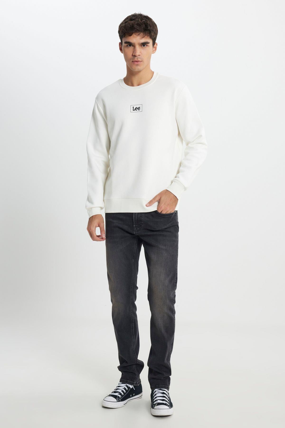 Lee Erkek Regular Fit Sıfır Yaka Sweatshirt - L212299 - Lee - L212299