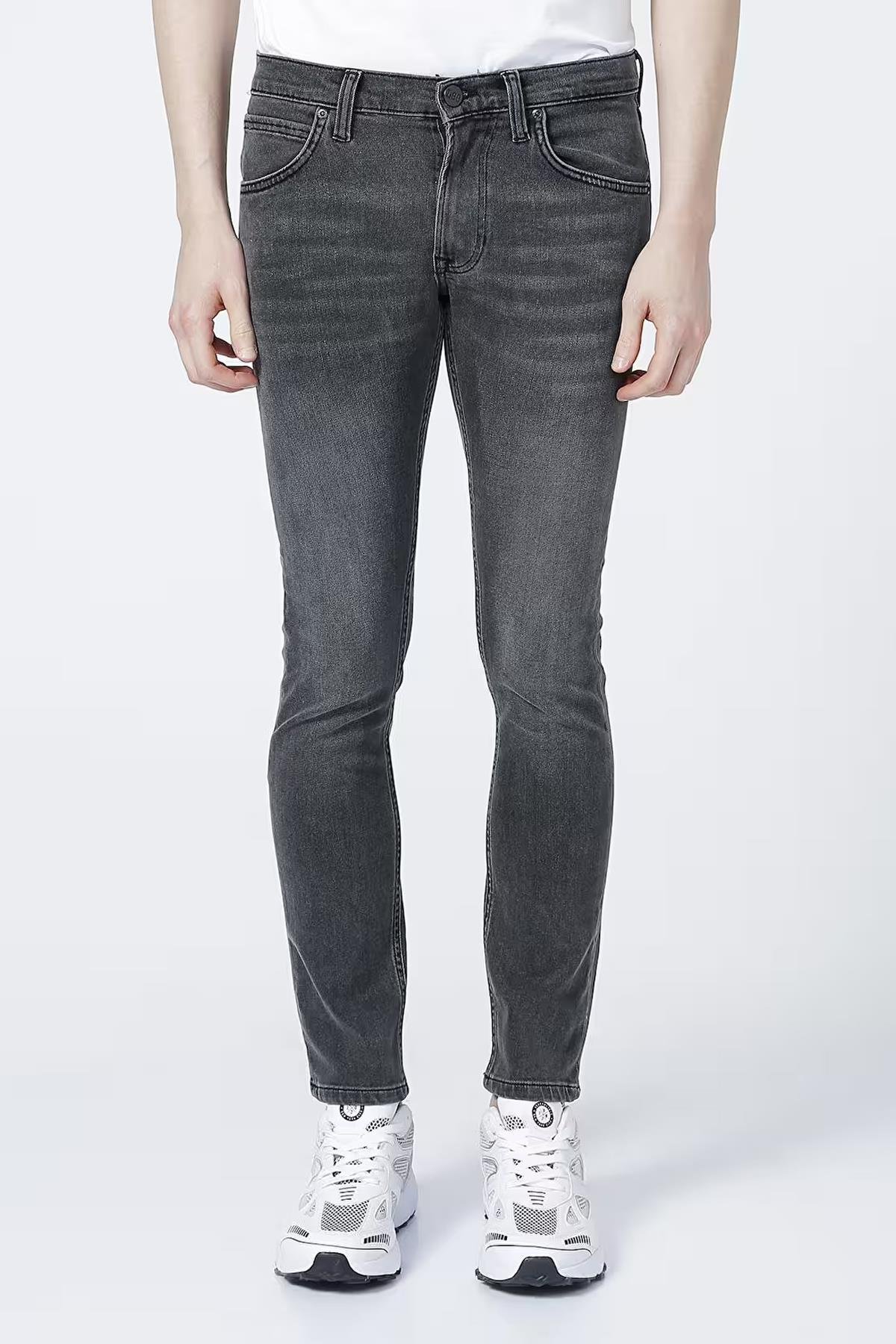 Lee Luke Slim Tapered Dar Kesim Düşük Bel Antrasit Esnek Jean Kot Pantolon - L719 - Lee - L719-3