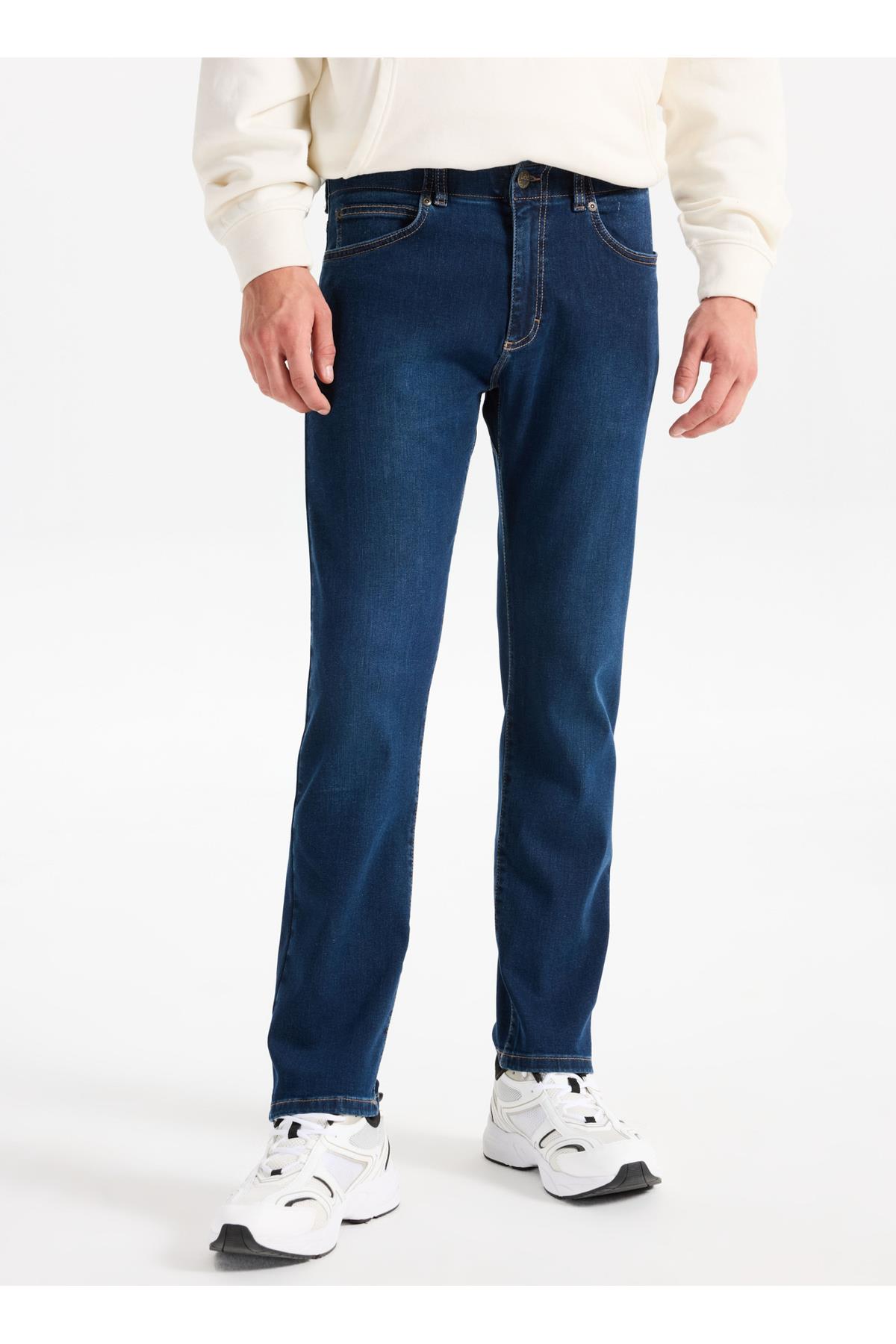 Lee Normal Bel Slim Fit Mavi Erkek Denim Pantolon Mavi Denim Pantolon-L72A00014CR - Lee - L72A-M
