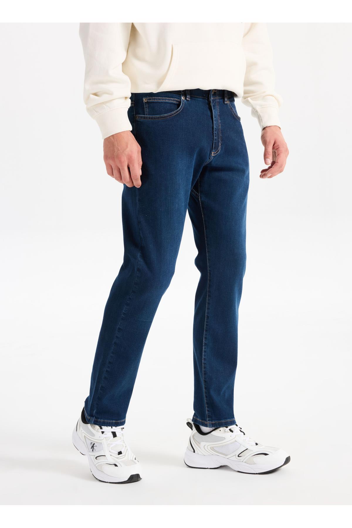 Lee Normal Bel Slim Fit Mavi Erkek Denim Pantolon Mavi Denim Pantolon-L72A00014CR - Lee - L72A-M