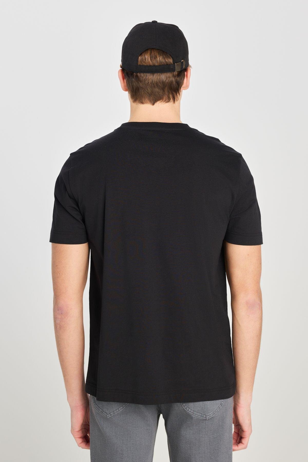 Lee Pamuklu Regular Fit Normal Kesim Bisiklet Yaka Baskılı Siyah Tişört - L2510319 - Lee - L2510319