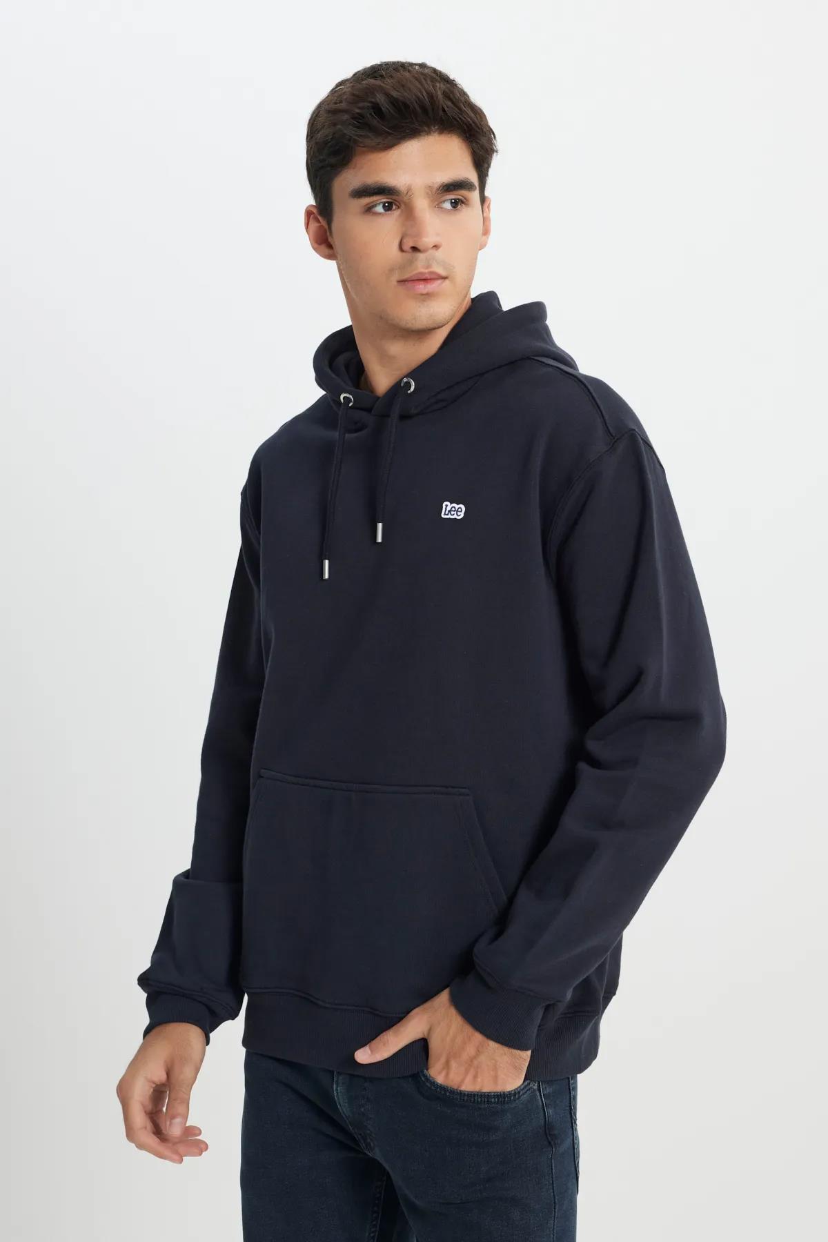 Lee Regular Fit Normal Kesim Pamuk Kapüşonlu Şardonlu Sweatshirt - L80YRY - Lee - L80YRY