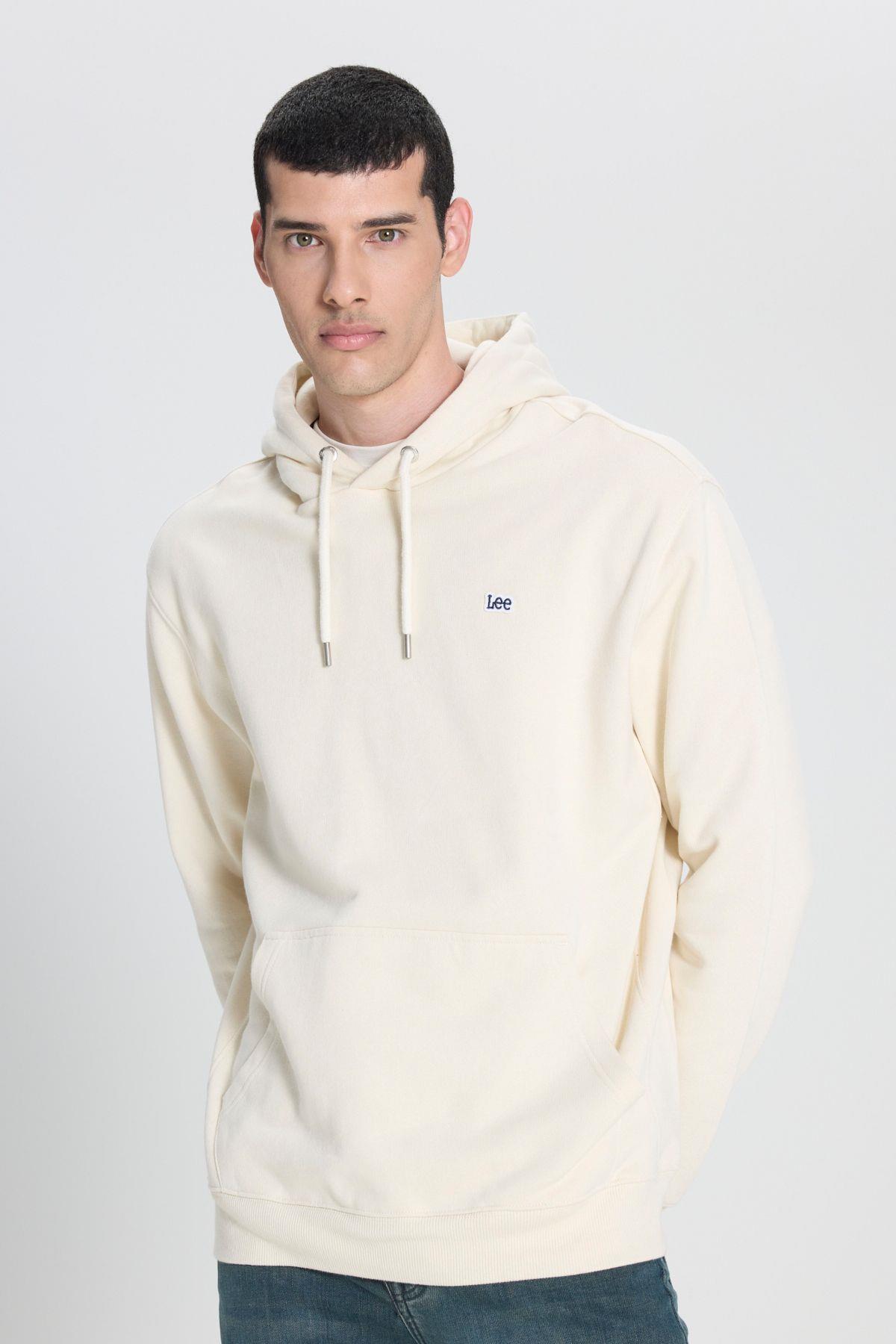 Lee Regular Fit Normal Kesim Pamuk Kapüşonlu Şardonlu Sweatshirt - L80YRY - Lee - L80YRY