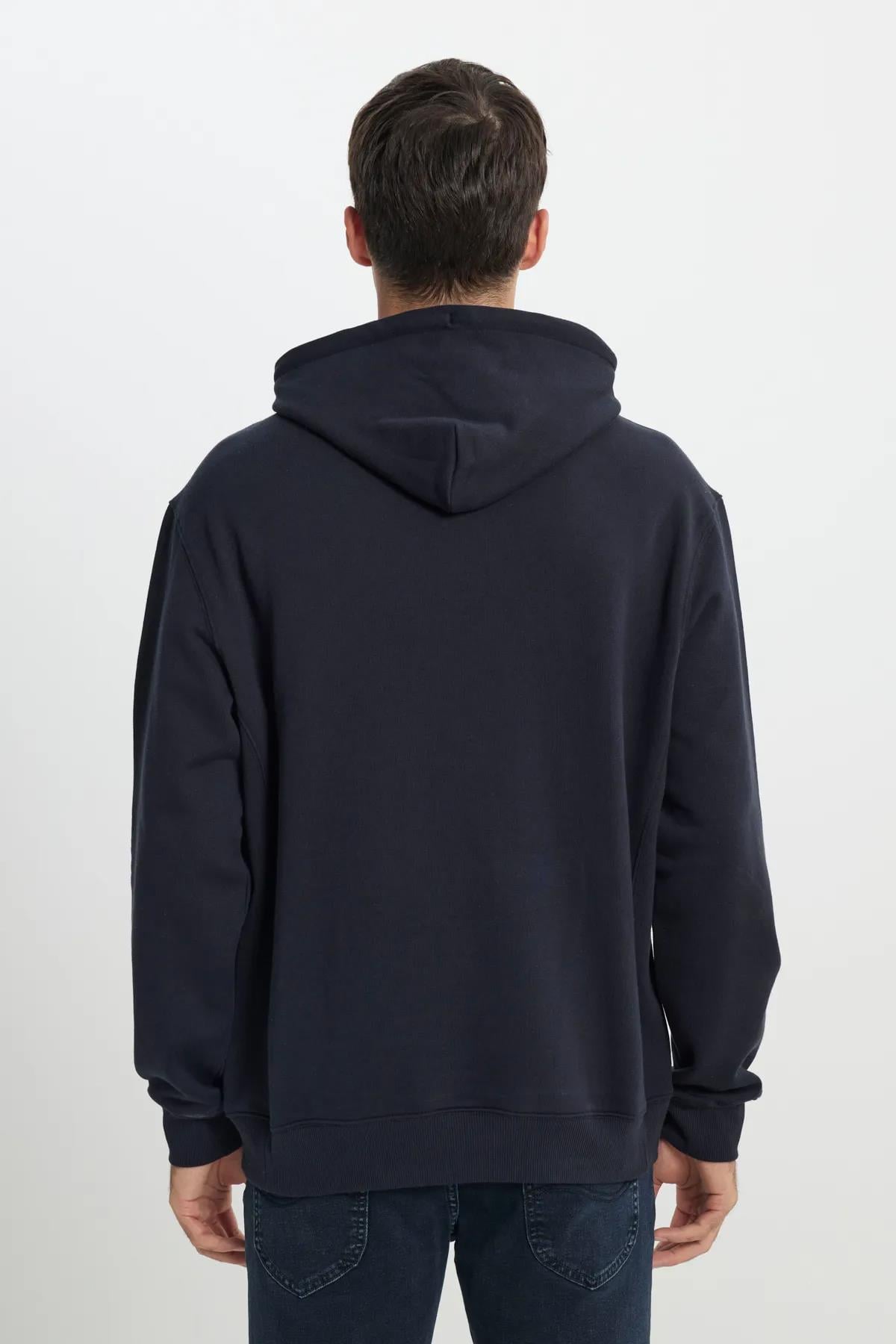 Lee Regular Fit Normal Kesim Pamuk Kapüşonlu Şardonlu Sweatshirt - L80YRY - Lee - L80YRY