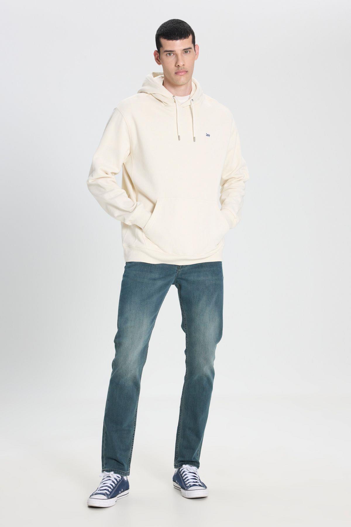 Lee Regular Fit Normal Kesim Pamuk Kapüşonlu Şardonlu Sweatshirt - L80YRY - Lee - L80YRY