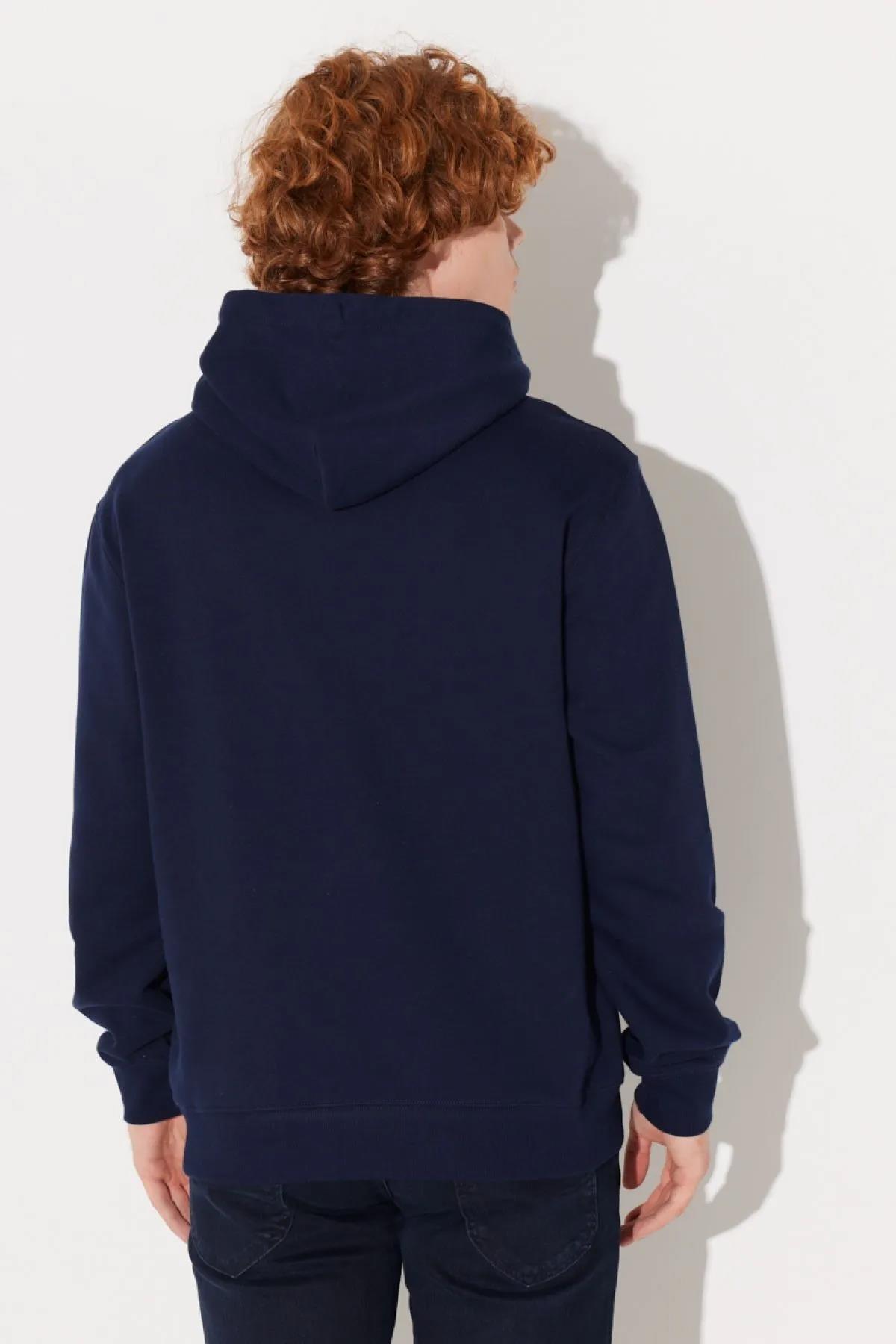 Lee Regular Fit Normal Kesim Pamuk Kapüşonlu Şardonlu Sweatshirt - L80YRY - Lee - L80YRY