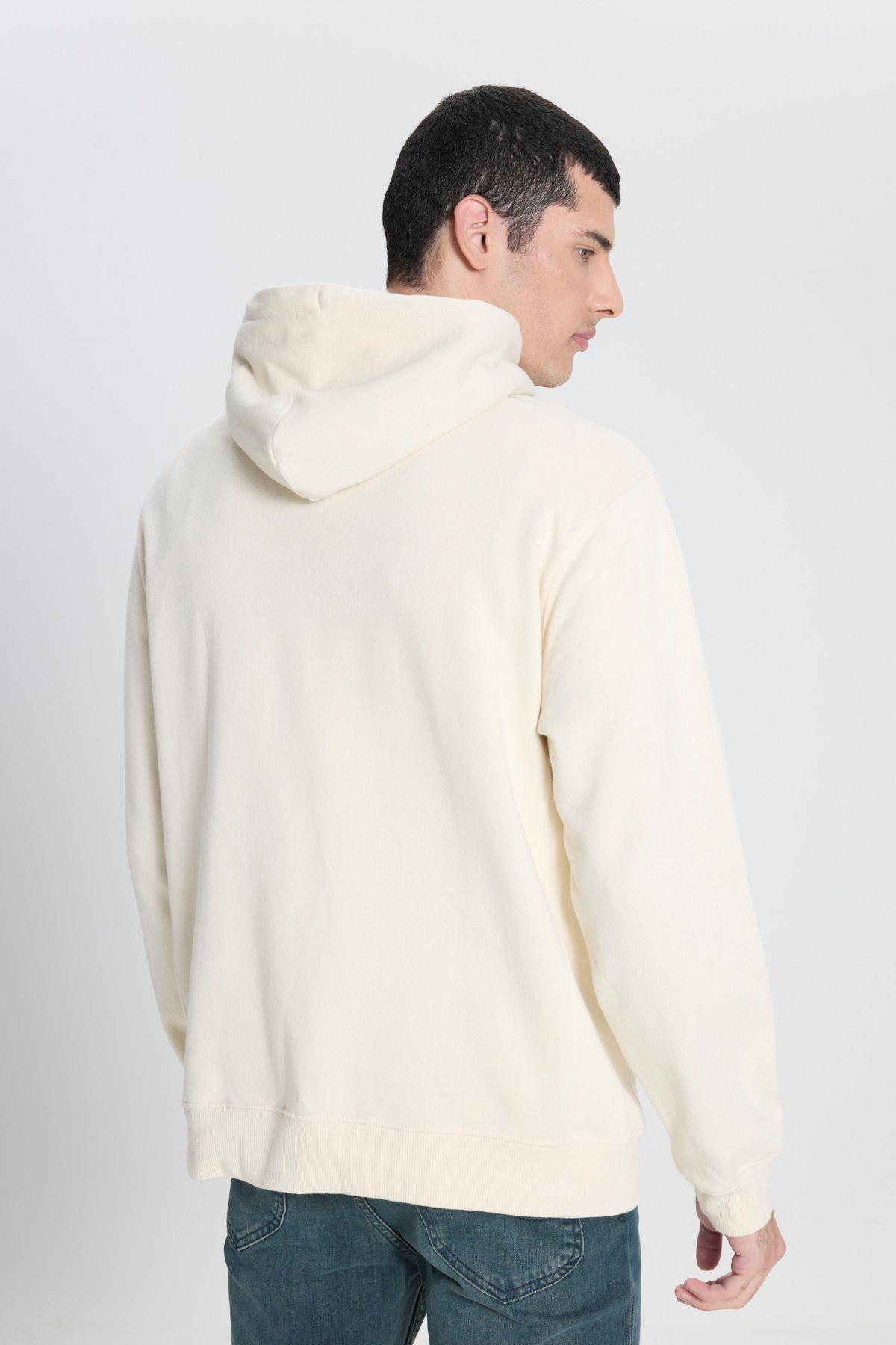 Lee Regular Fit Normal Kesim Pamuk Kapüşonlu Şardonlu Sweatshirt - L80YRY - Lee - L80YRY