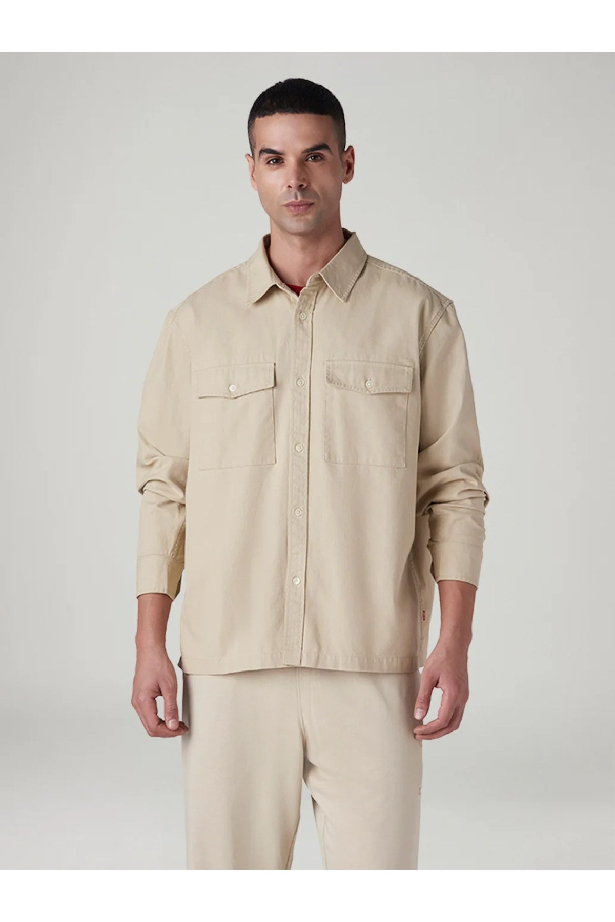 Levi’s Erkek Bej Relaxed Fit Ceket Gömlek-008JD-0001 - Levi's - 008JD-0001