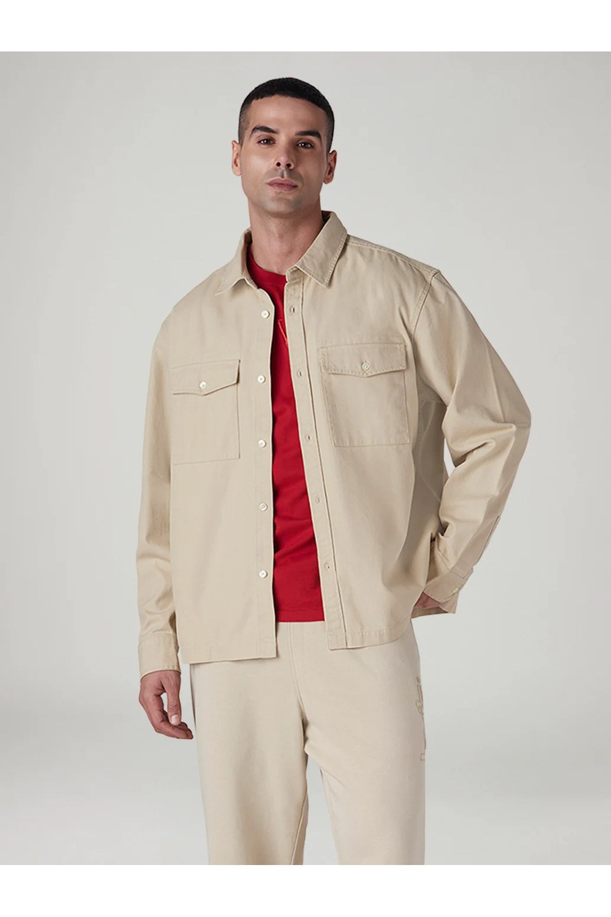 Levi’s Erkek Bej Relaxed Fit Ceket Gömlek-008JD-0001 - Levi's - 008JD-0001