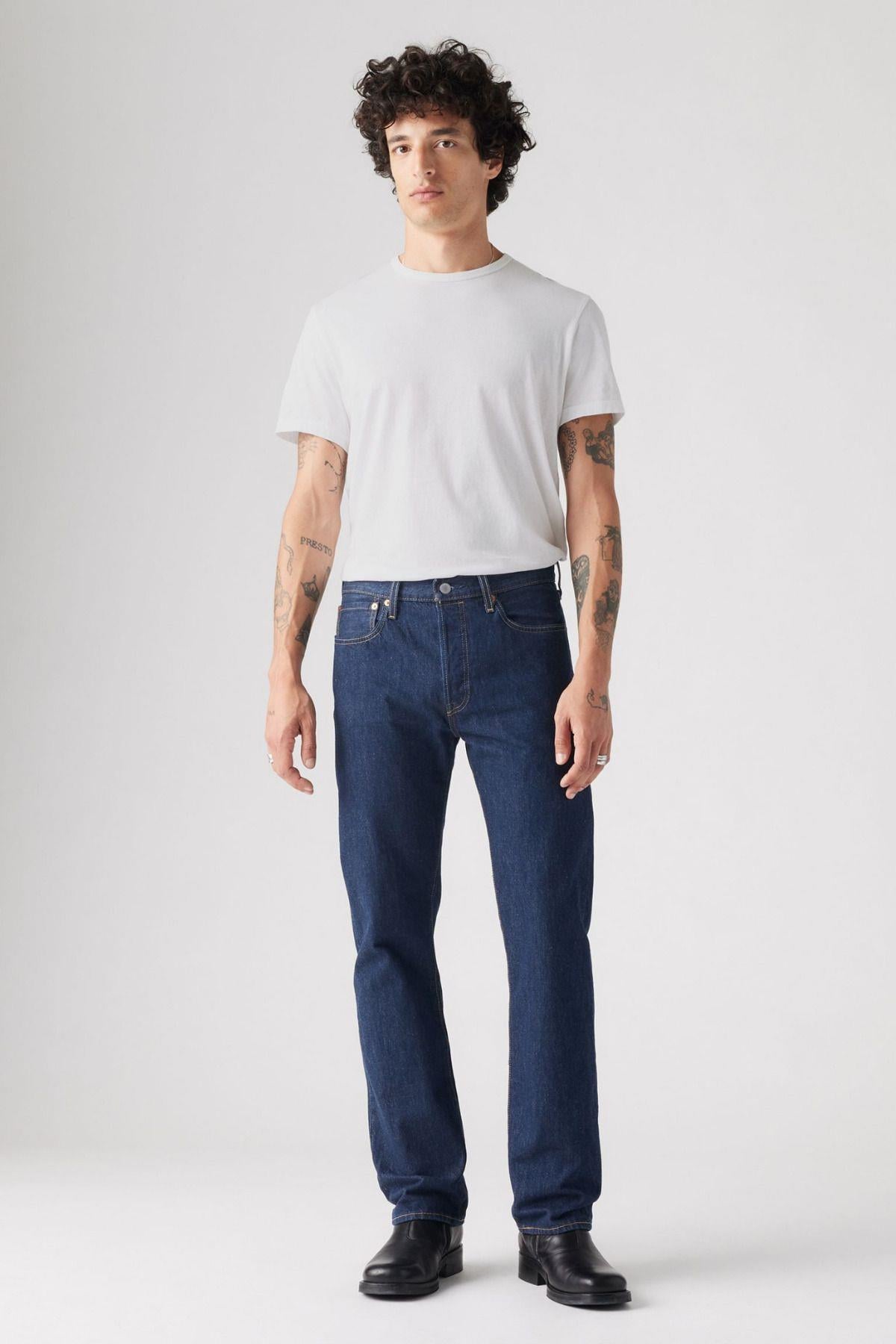 Levi's 501 Original Erkek Lacivert Jean Kot Pantolon - A7735-0015 - Levi's - A7735