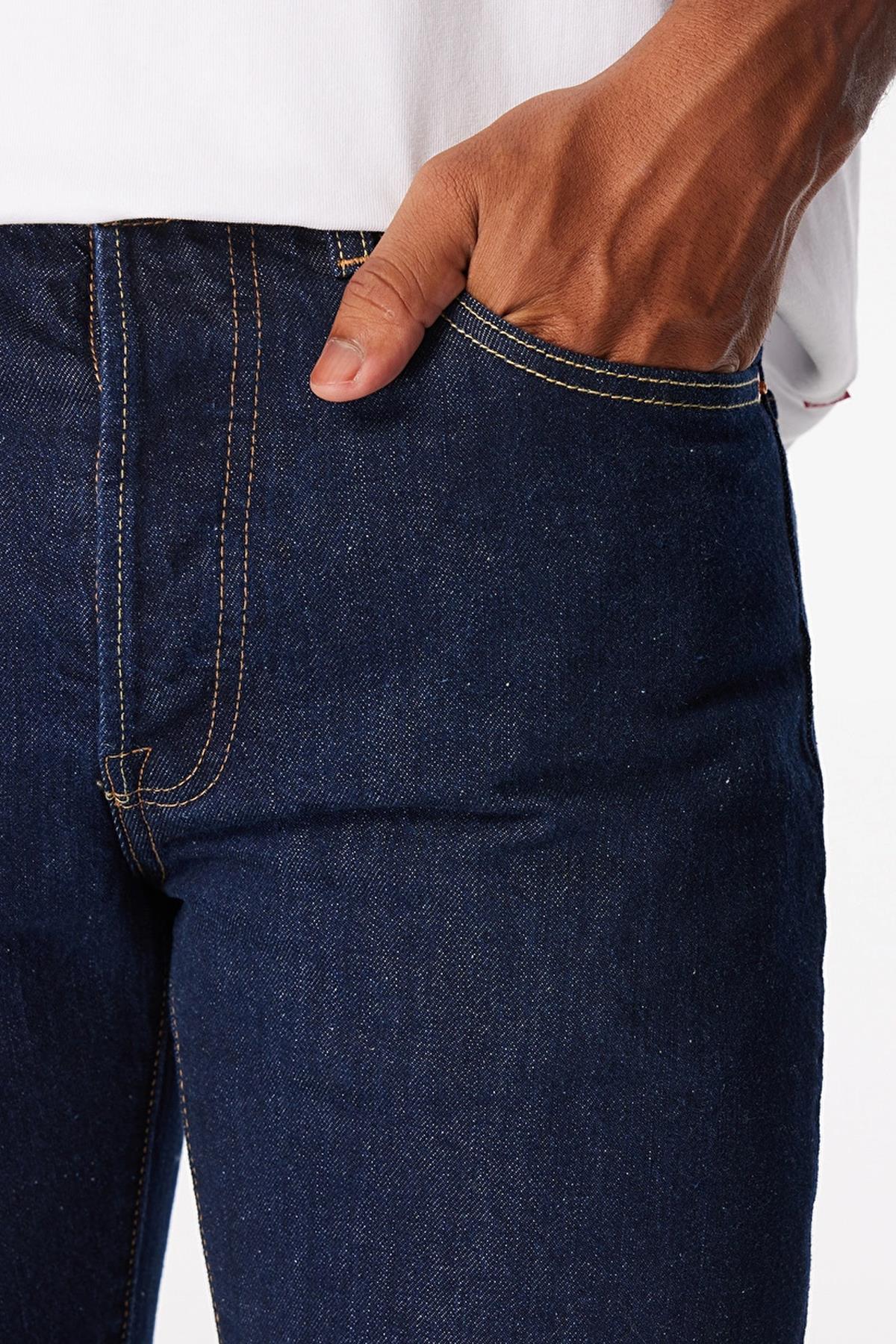 Levi's 501 Original Erkek Lacivert Jean Kot Pantolon - A7735-0015 - Levi's - A7735