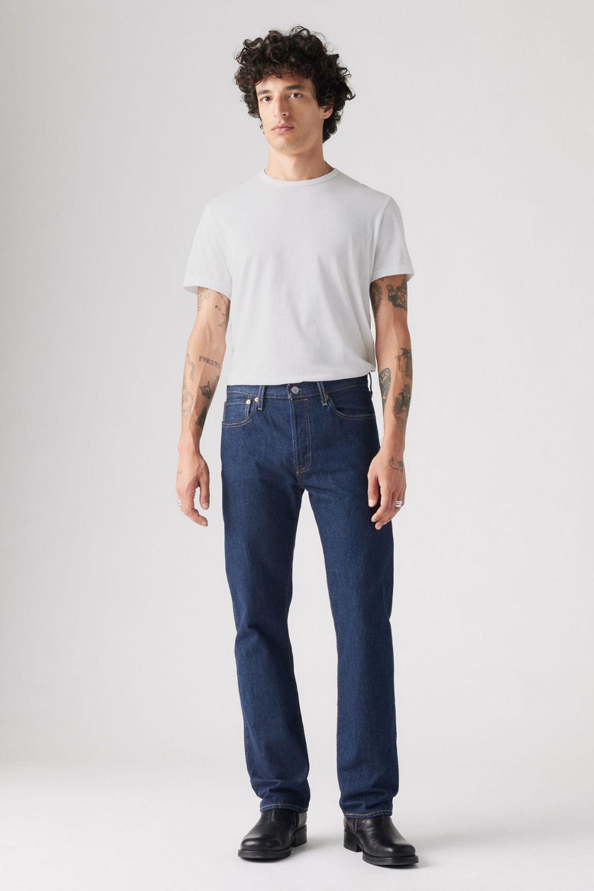 Levi's 501 Original Erkek Lacivert Jean Kot Pantolon - A7735-0015 - Levi's - A7735